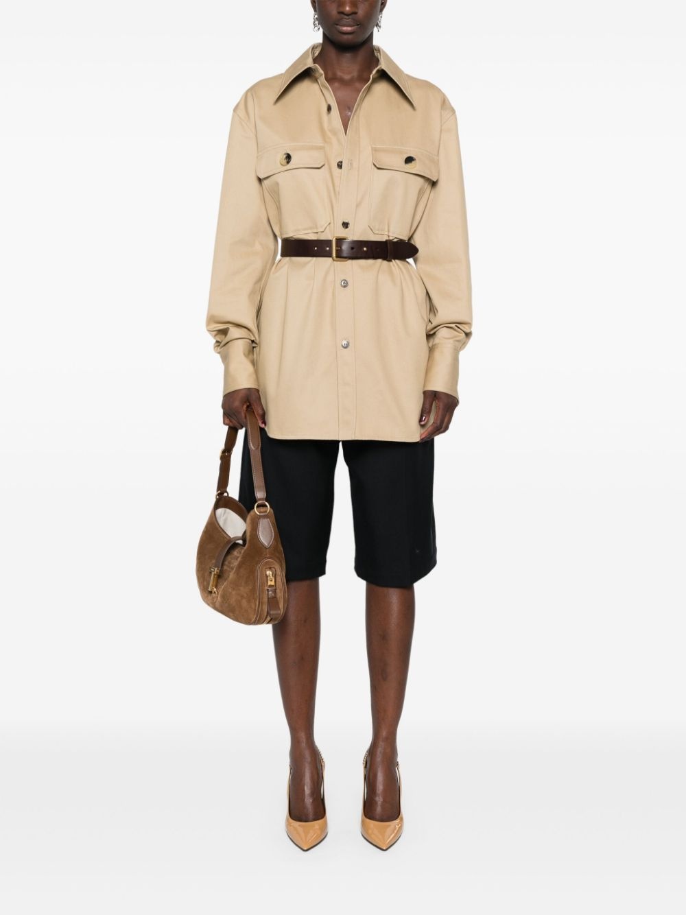 belted Saharienne shirt - 2