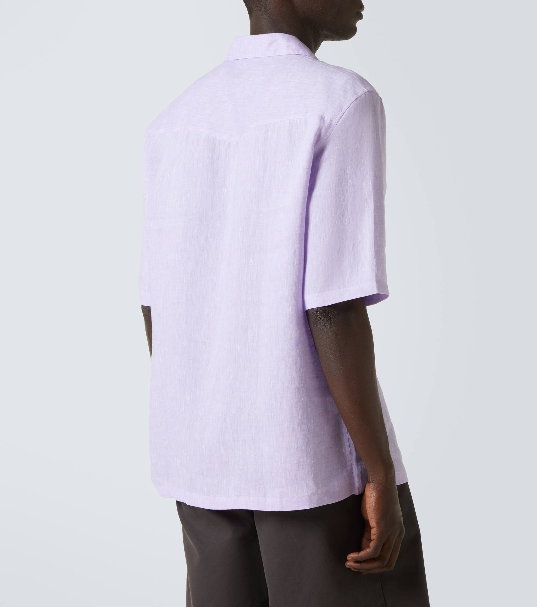 Linen bowling shirt - 4