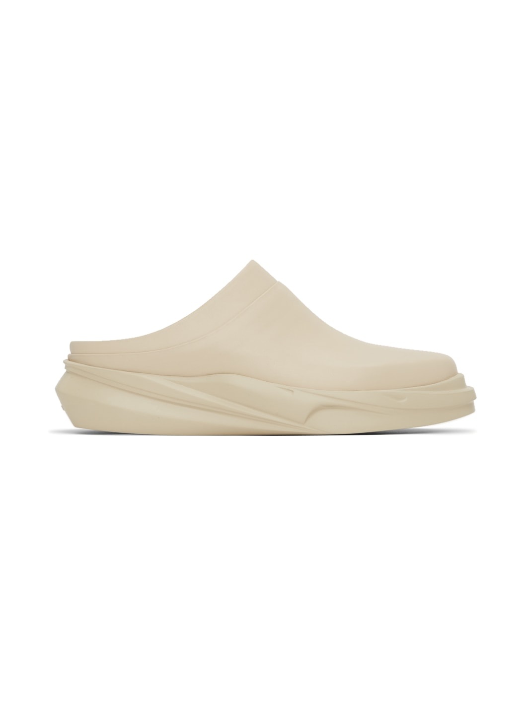 Beige Mono Mules - 1