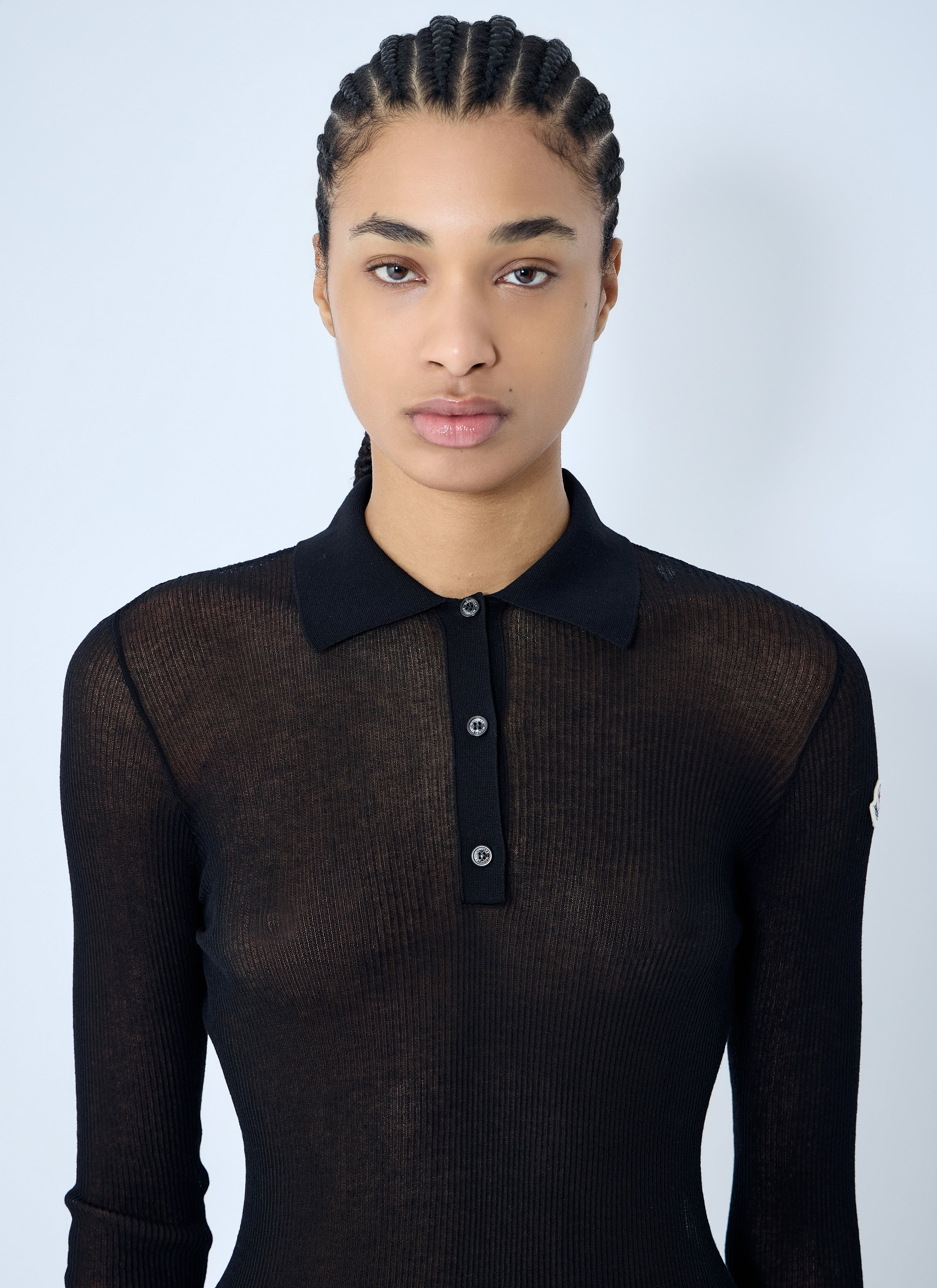Moncler Women Logo Motif Polo Shirt - 5