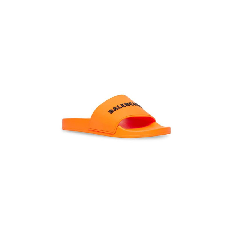 BALENCIAGA Men's Pool Slide Sandal  in Orange outlook