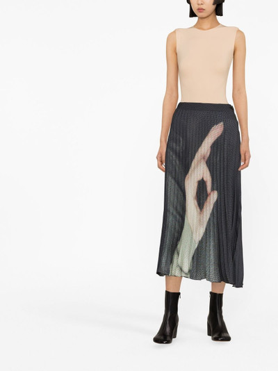 MM6 Maison Margiela high-waisted pleated skirt outlook