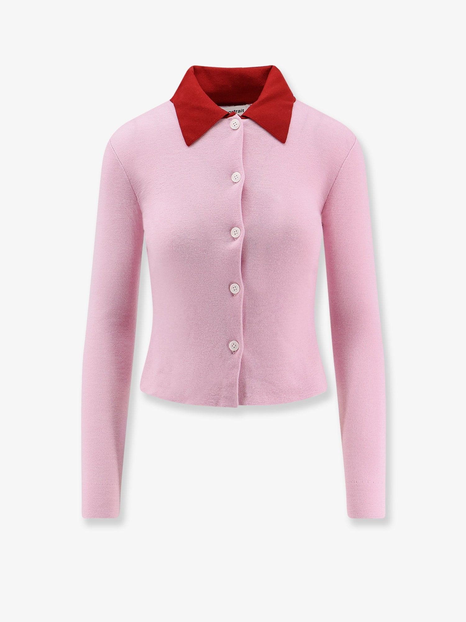 Self Portrait Wool Cardigan With Contrasting Collar - 1
