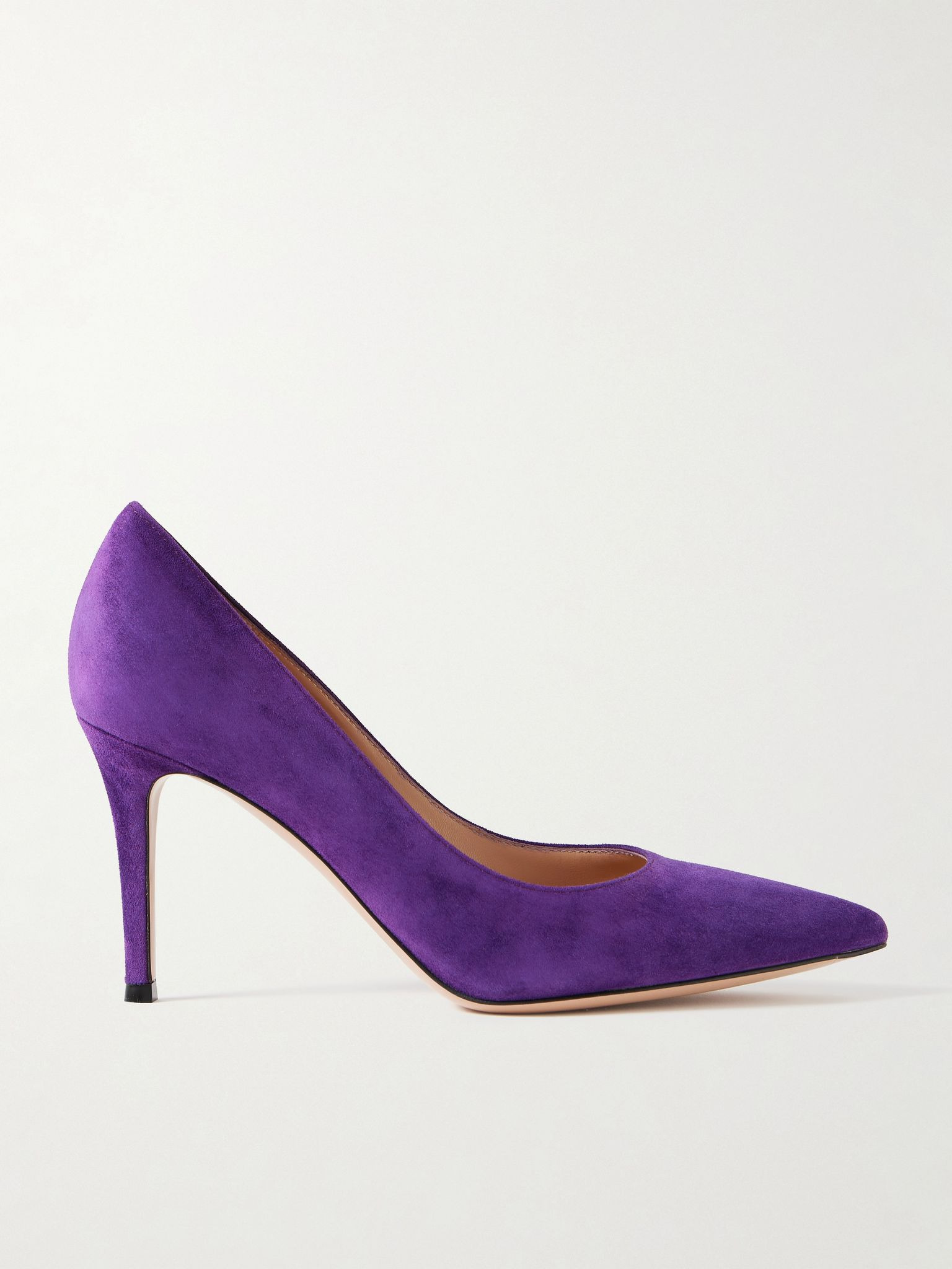 Gianvito 85 suede pumps Dark purple - 1