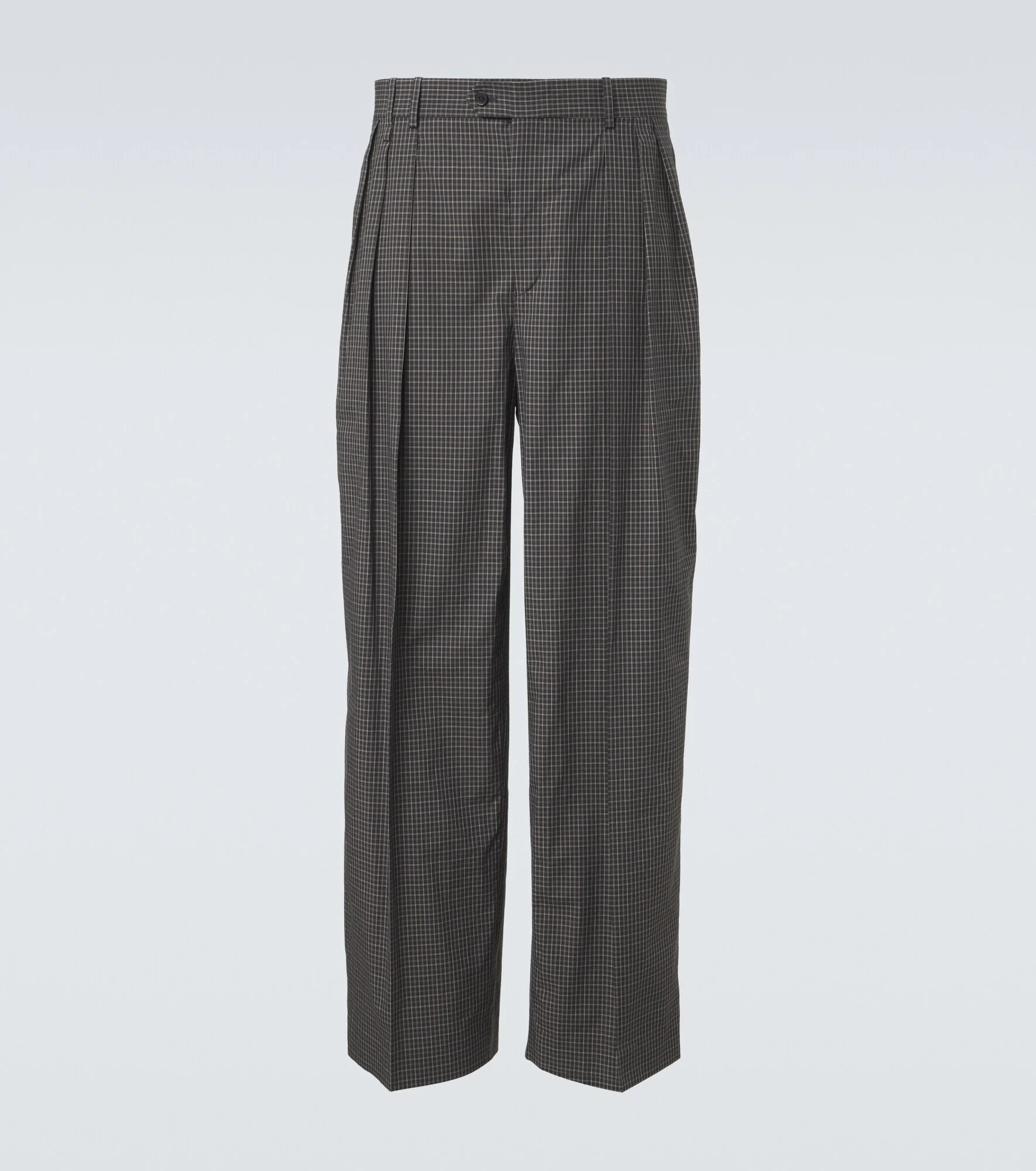 Baxter checked cotton wide-leg pants - 1