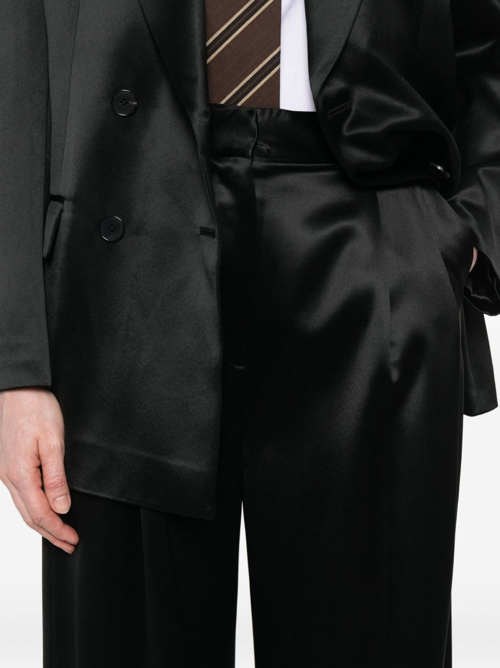 pleated silk trousers - 5
