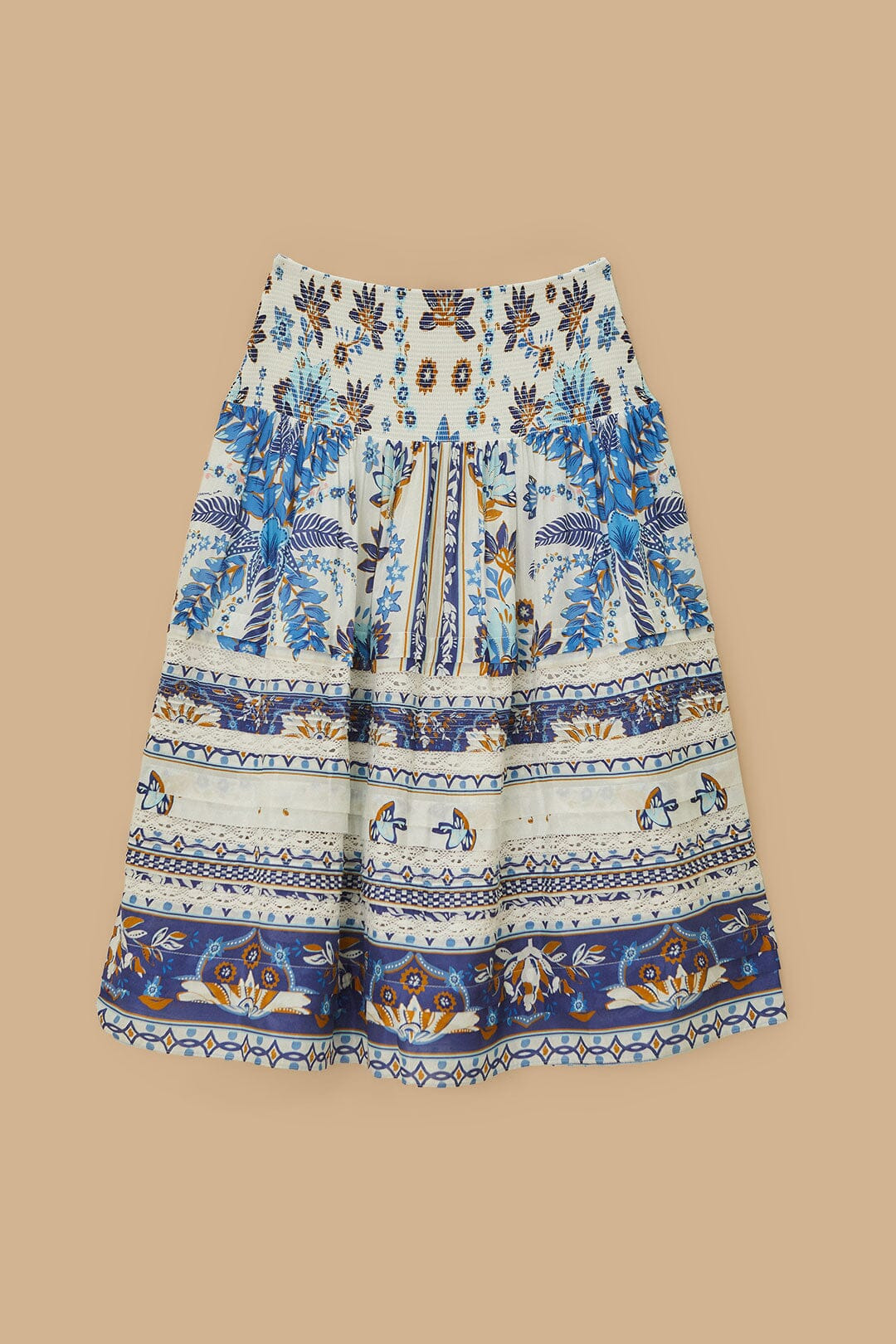 Off-White Ana Tapestry Organic Cotton Midi Skirt - 5