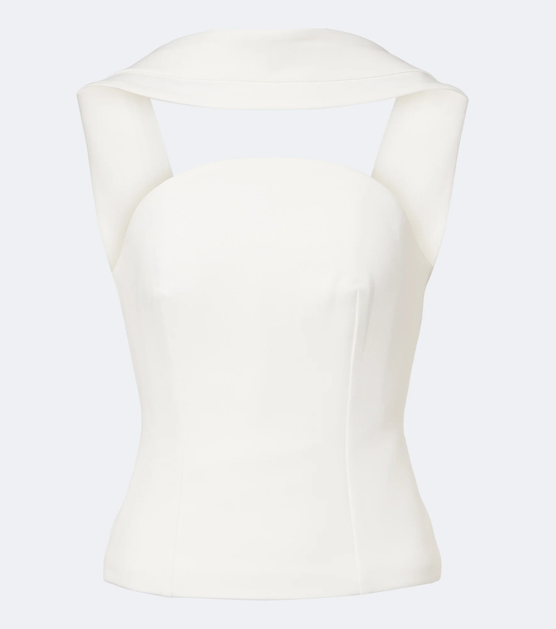Scarf-detail crêpe corset top - 1