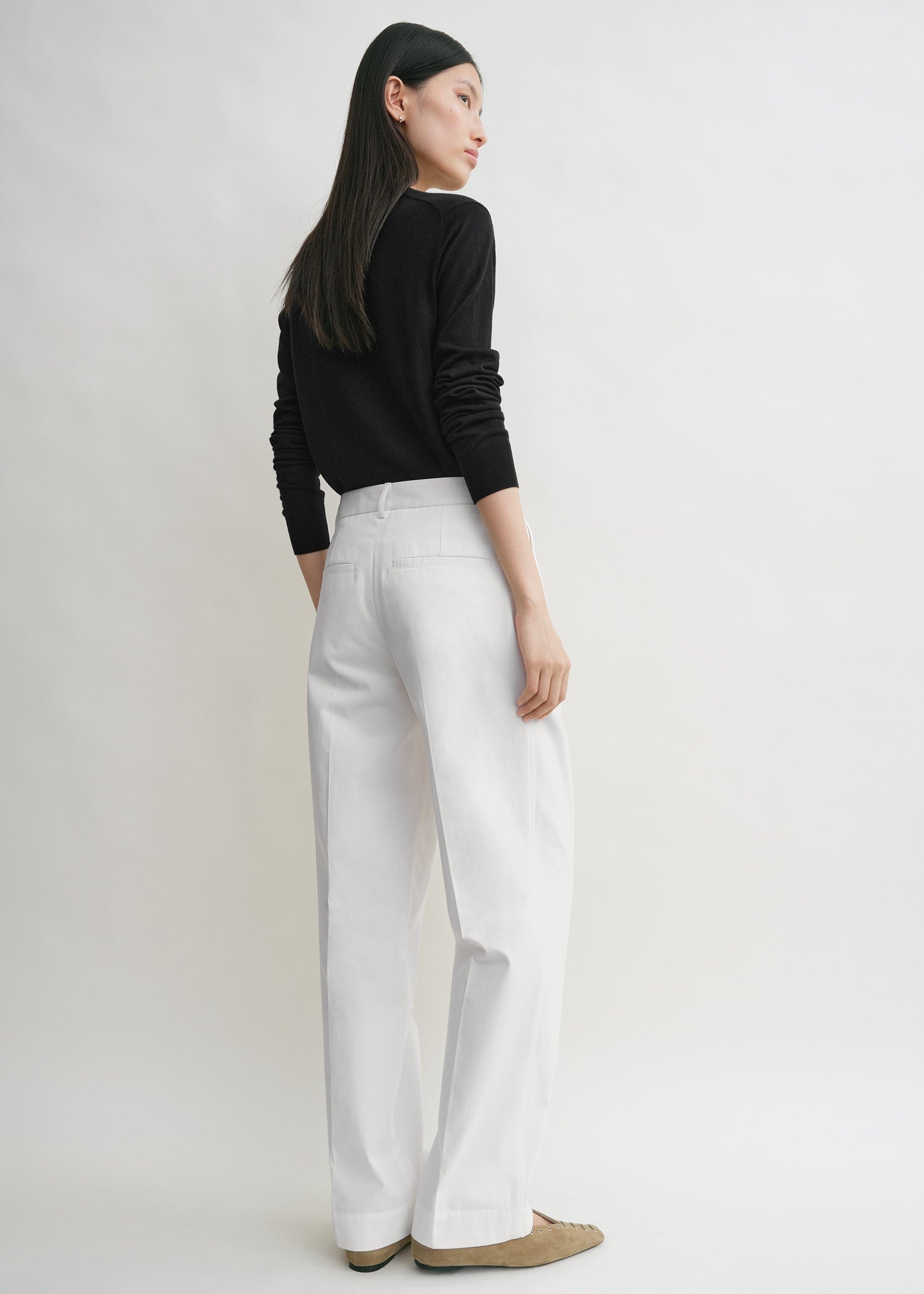 Slanted pocket trousers white - 4