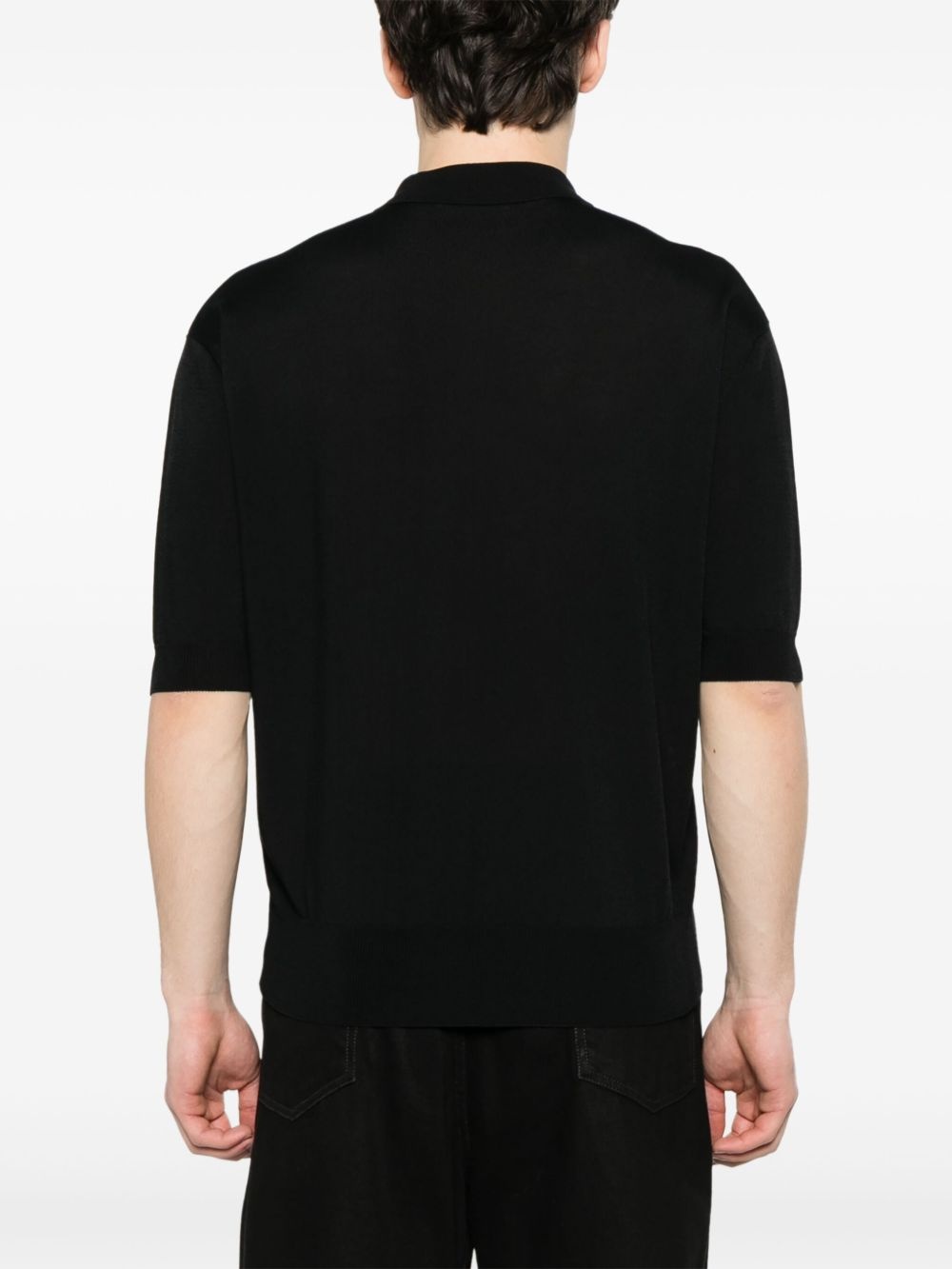 knitted polo shirt - 3