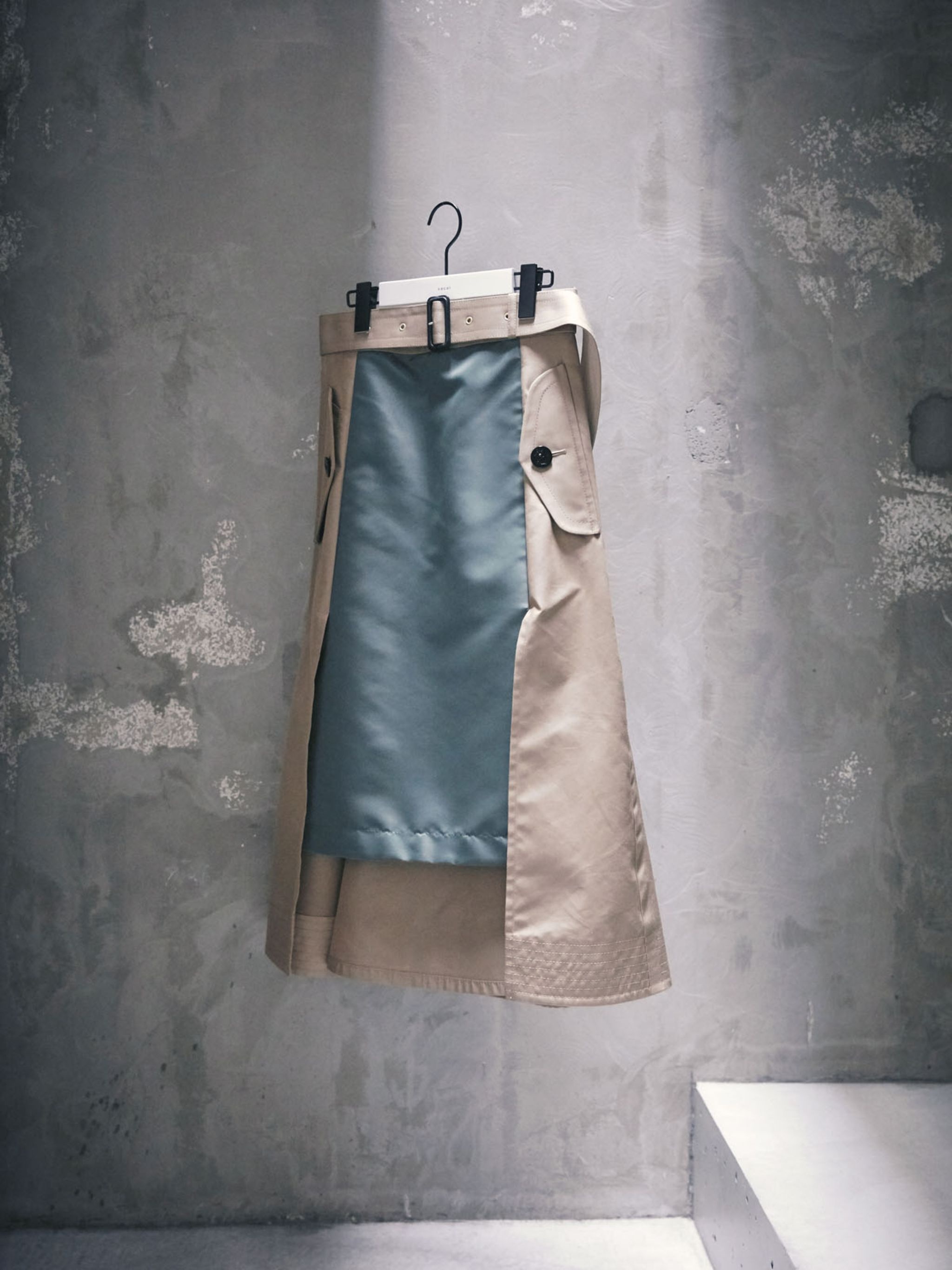 Cotton Gabardine x Nylon Twill Skirt - 2