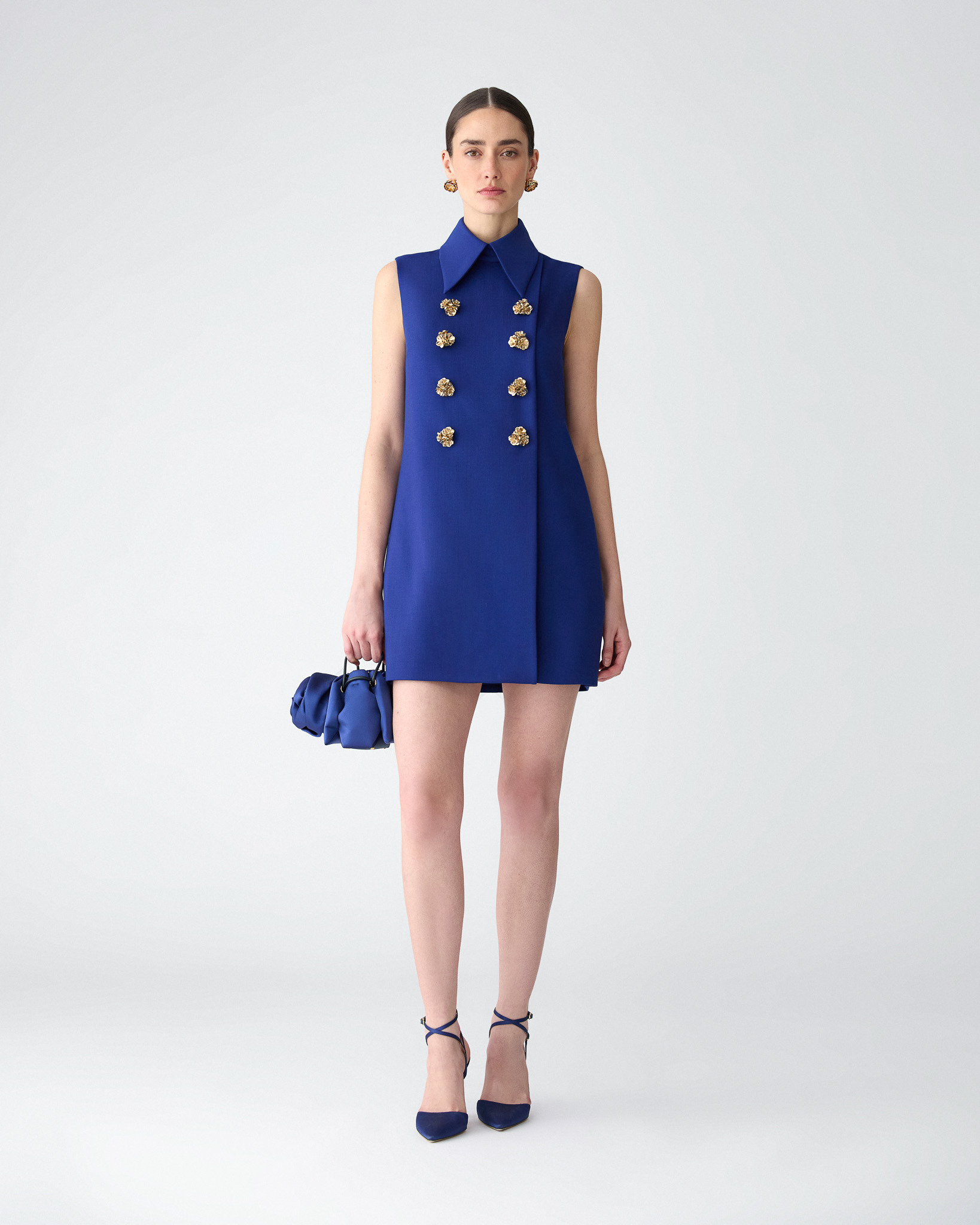 Double-Breasted Shift Dress - 4