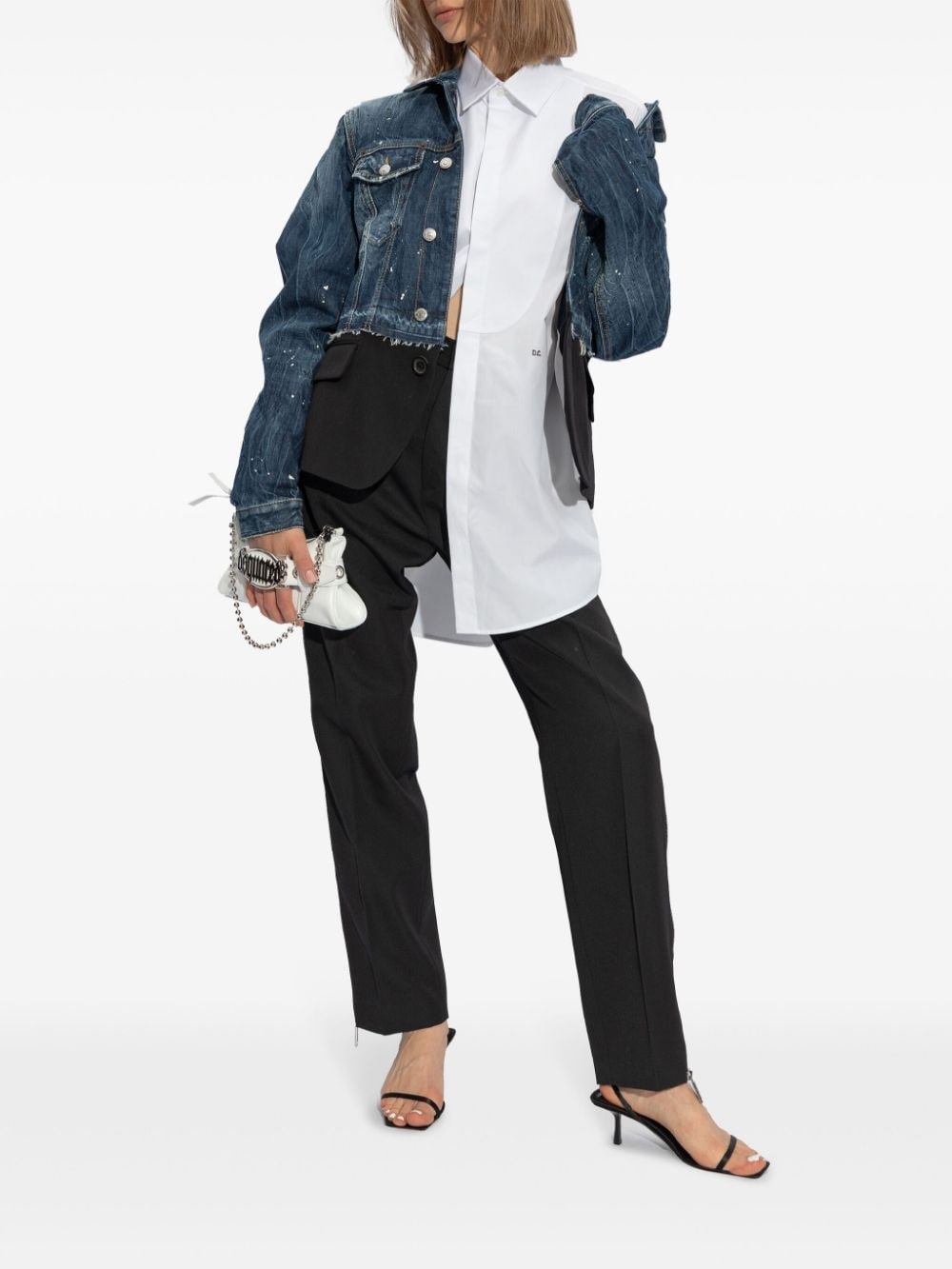 logo-patch cotton jacket - 2