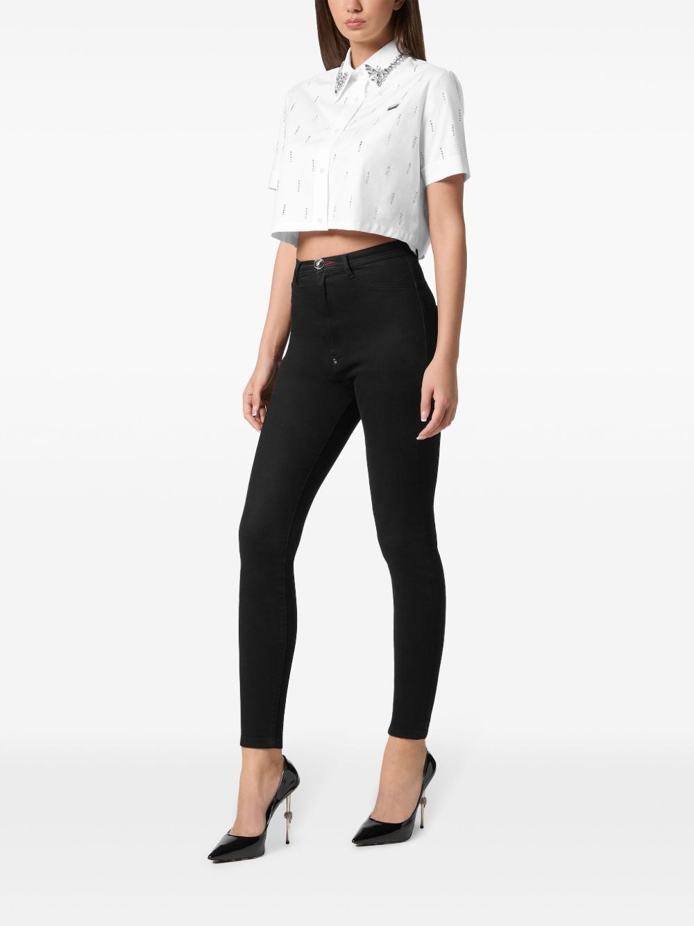crystal-embellished shirt - 2