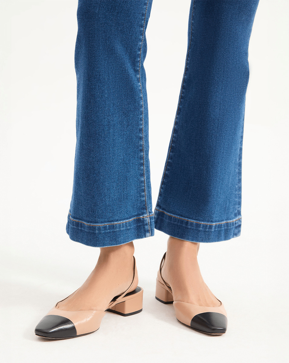 CECILE LEATHER CAP-TOE SLINGBACK - 2