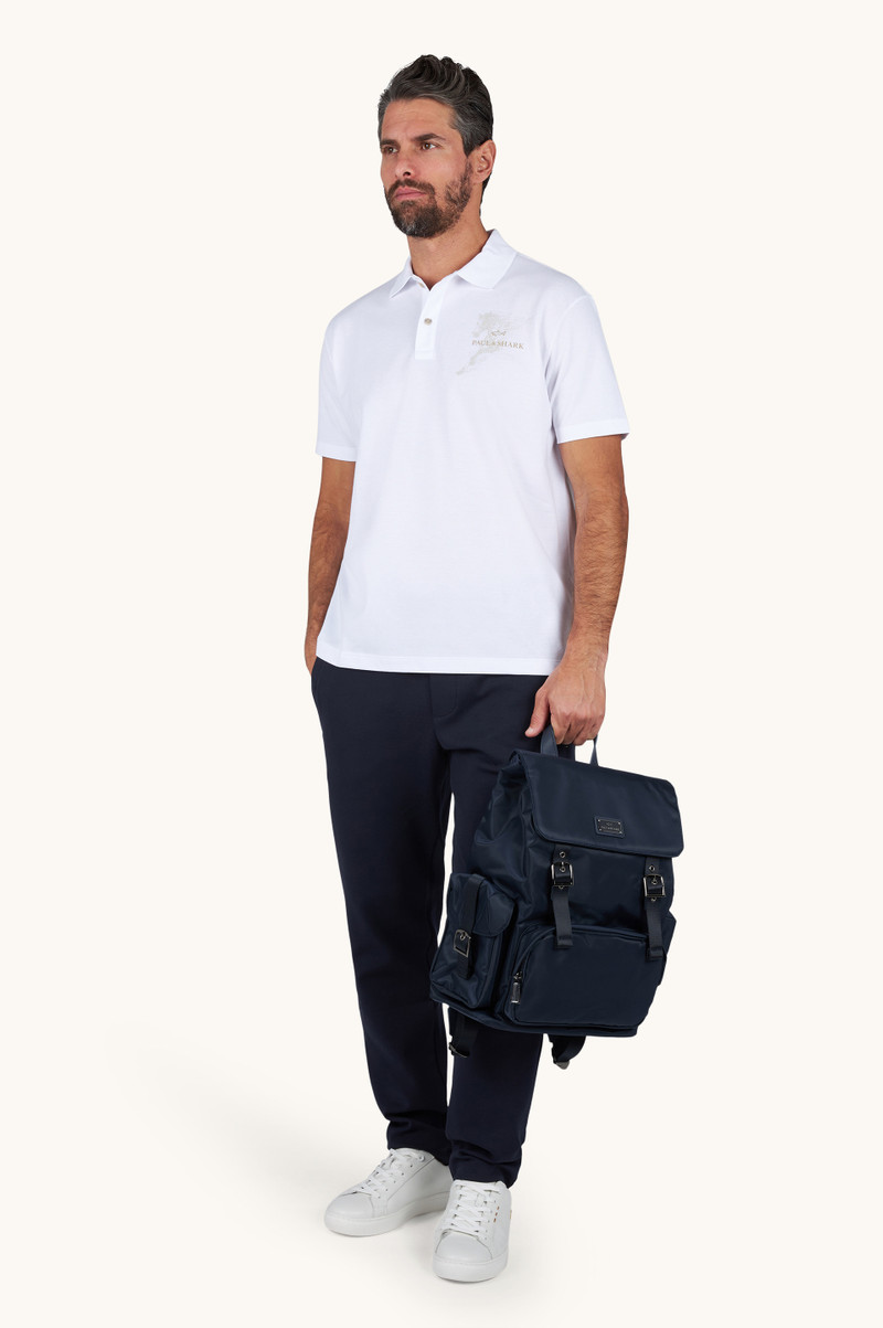 Paul & Shark COTTON PIQUÉ POLO SHIRT WITH YEAR OF THE HORSE PRINT outlook