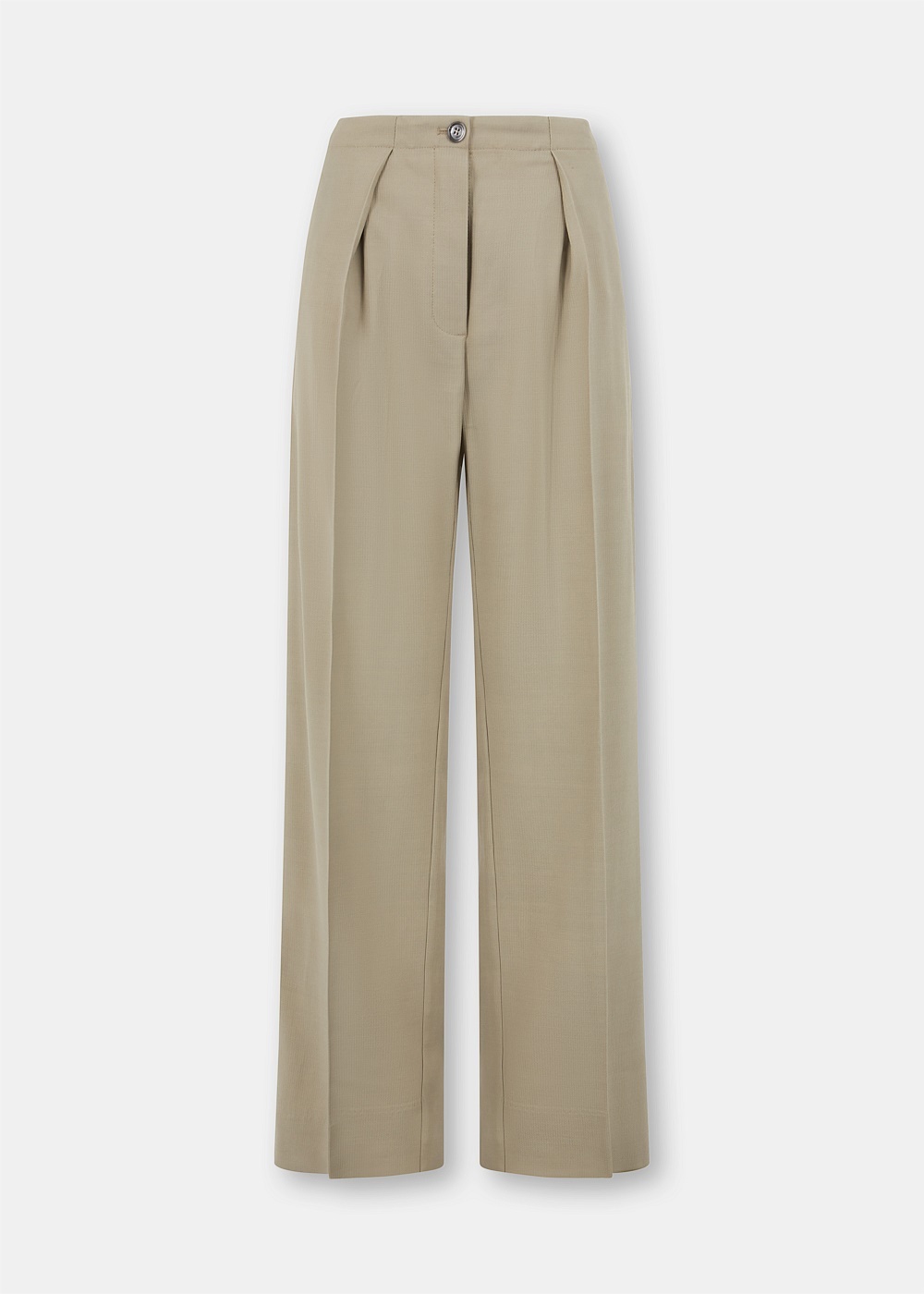 Dusty Grey Tailored Herringbone Trousers - 1