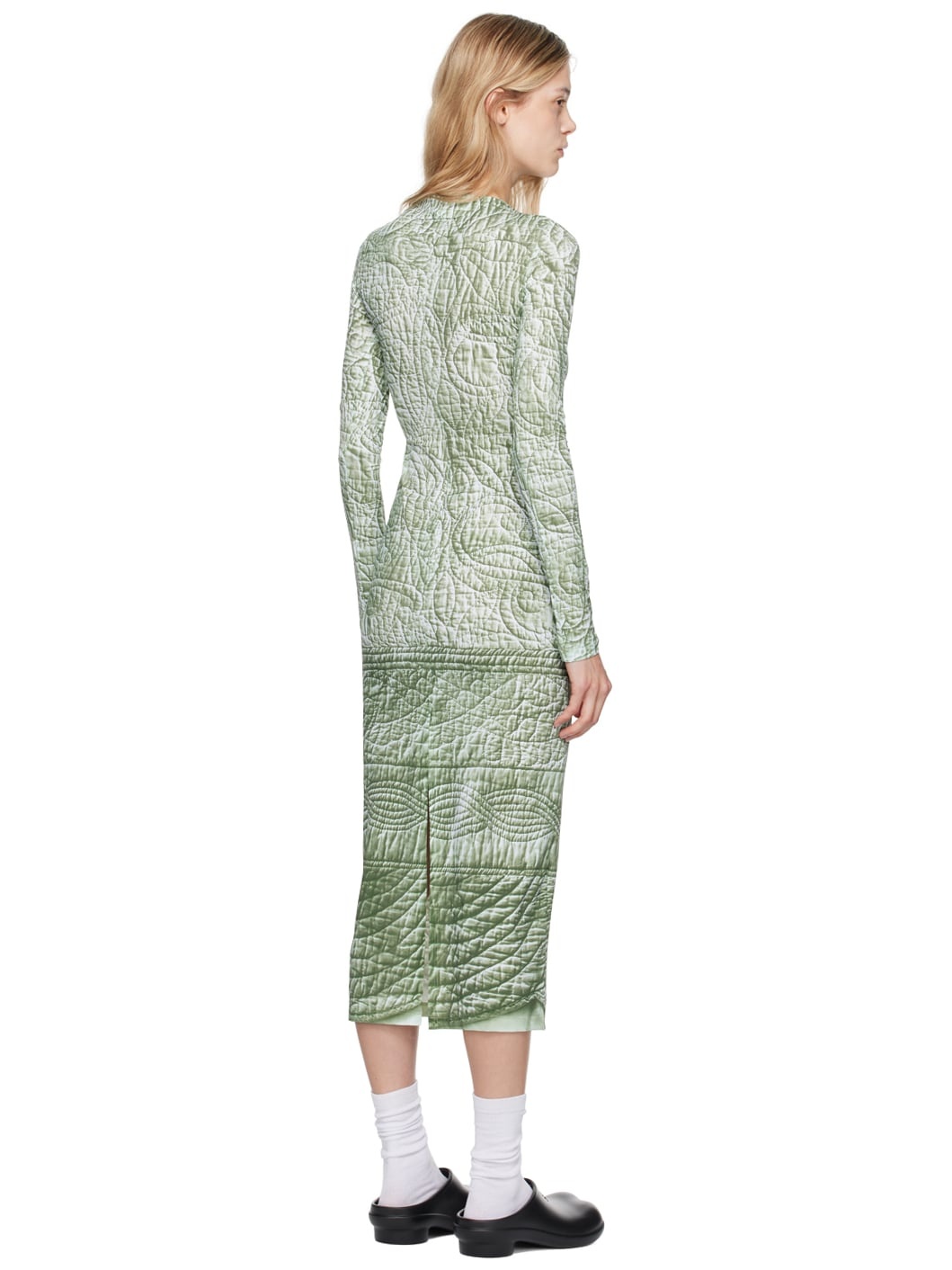 Green Printed Midi Dress - 3