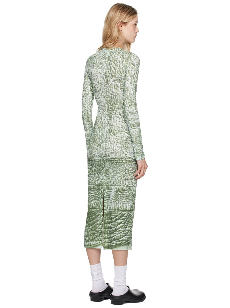 Green Printed Midi Dress 3
