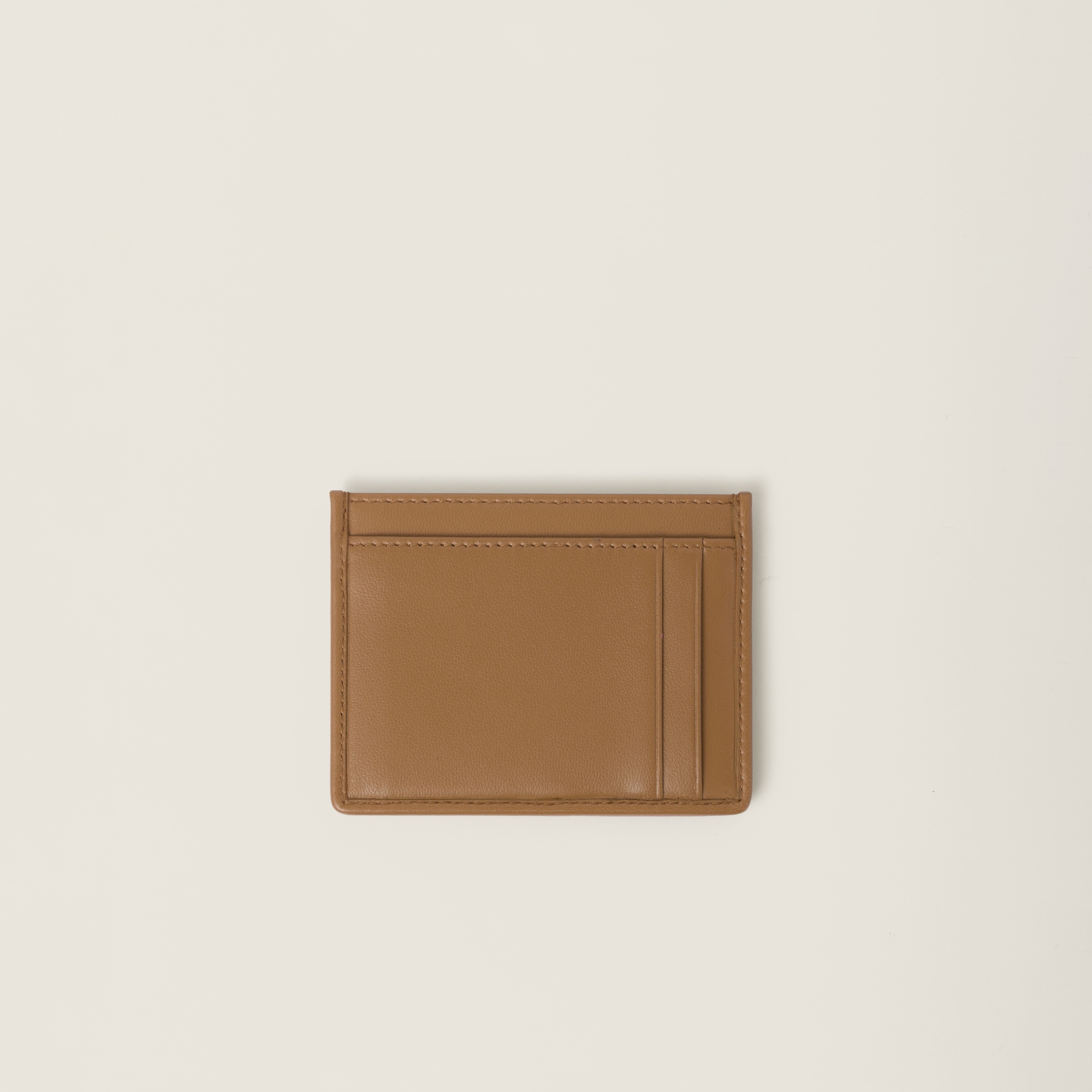 Matelassé nappa leather card holder - 2