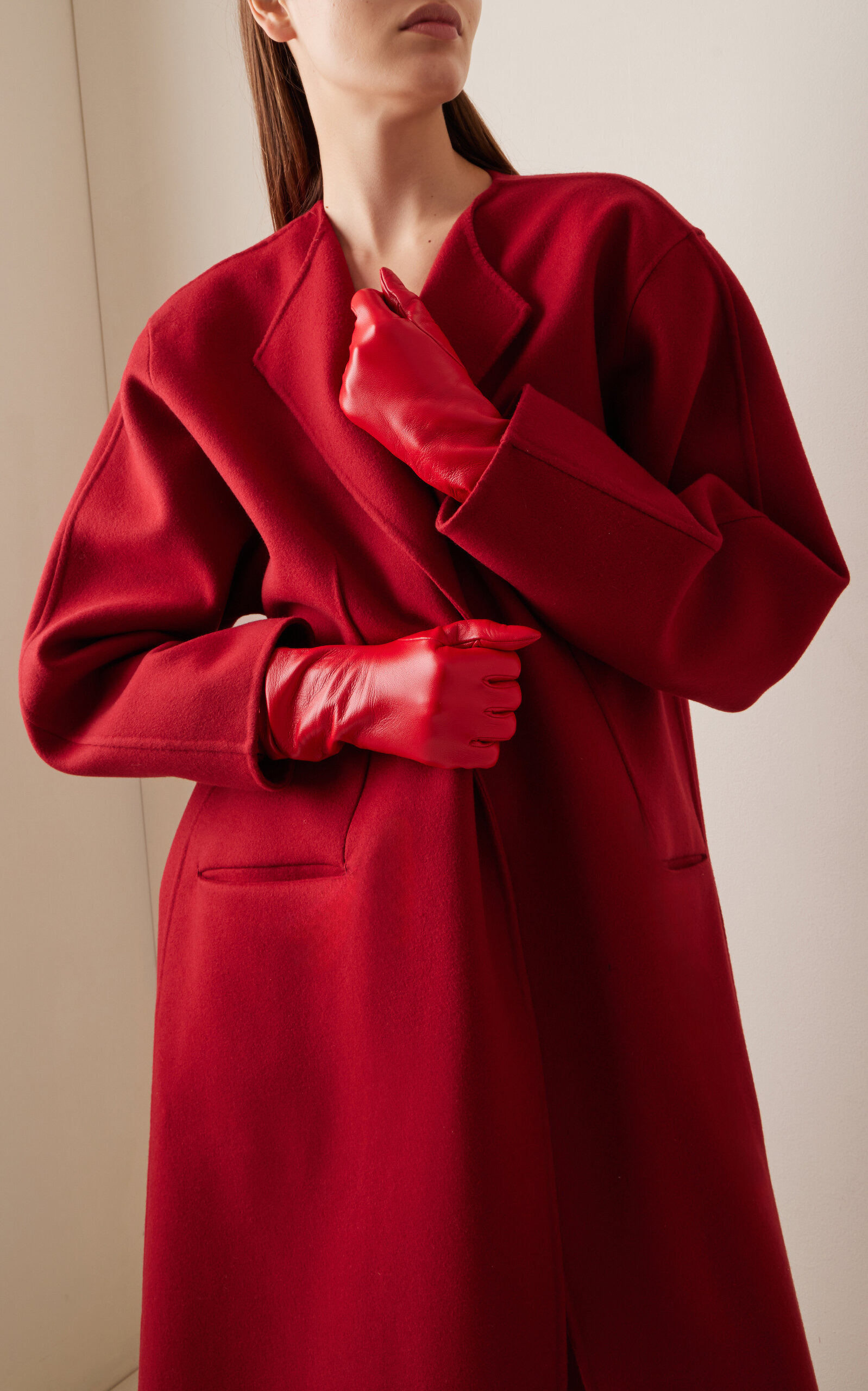 Simon Leather Gloves red - 2