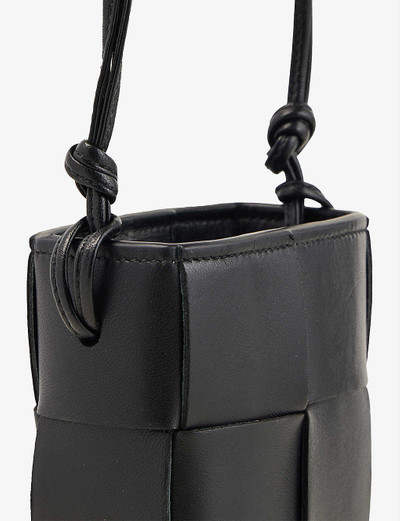 Bottega Veneta Intrecciatio leather phone case outlook