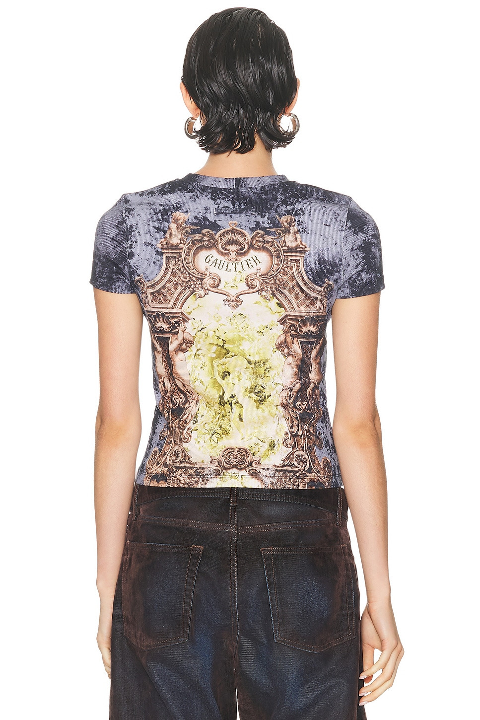 Ribbed Medaillon Printed Tee - 3