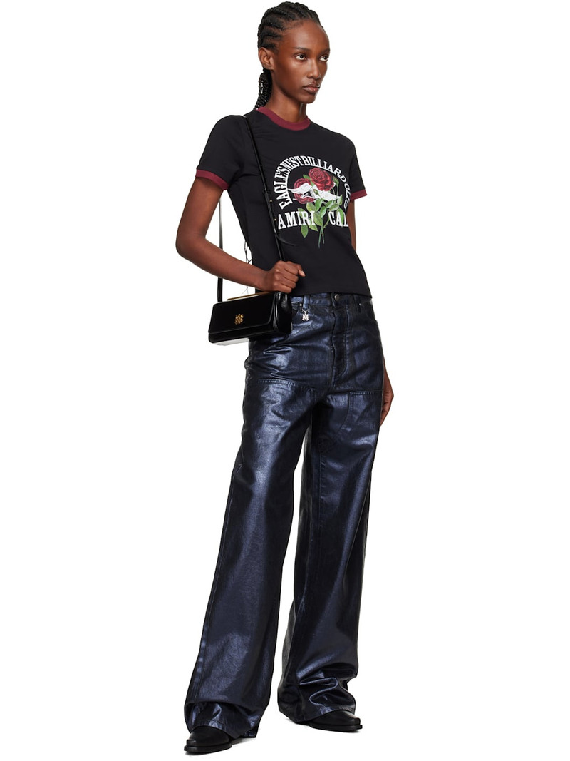 AMIRI Navy Coated Denim Carpenter Jeans outlook