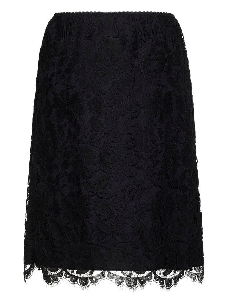 Chloé scalloped waistband lace skirt outlook