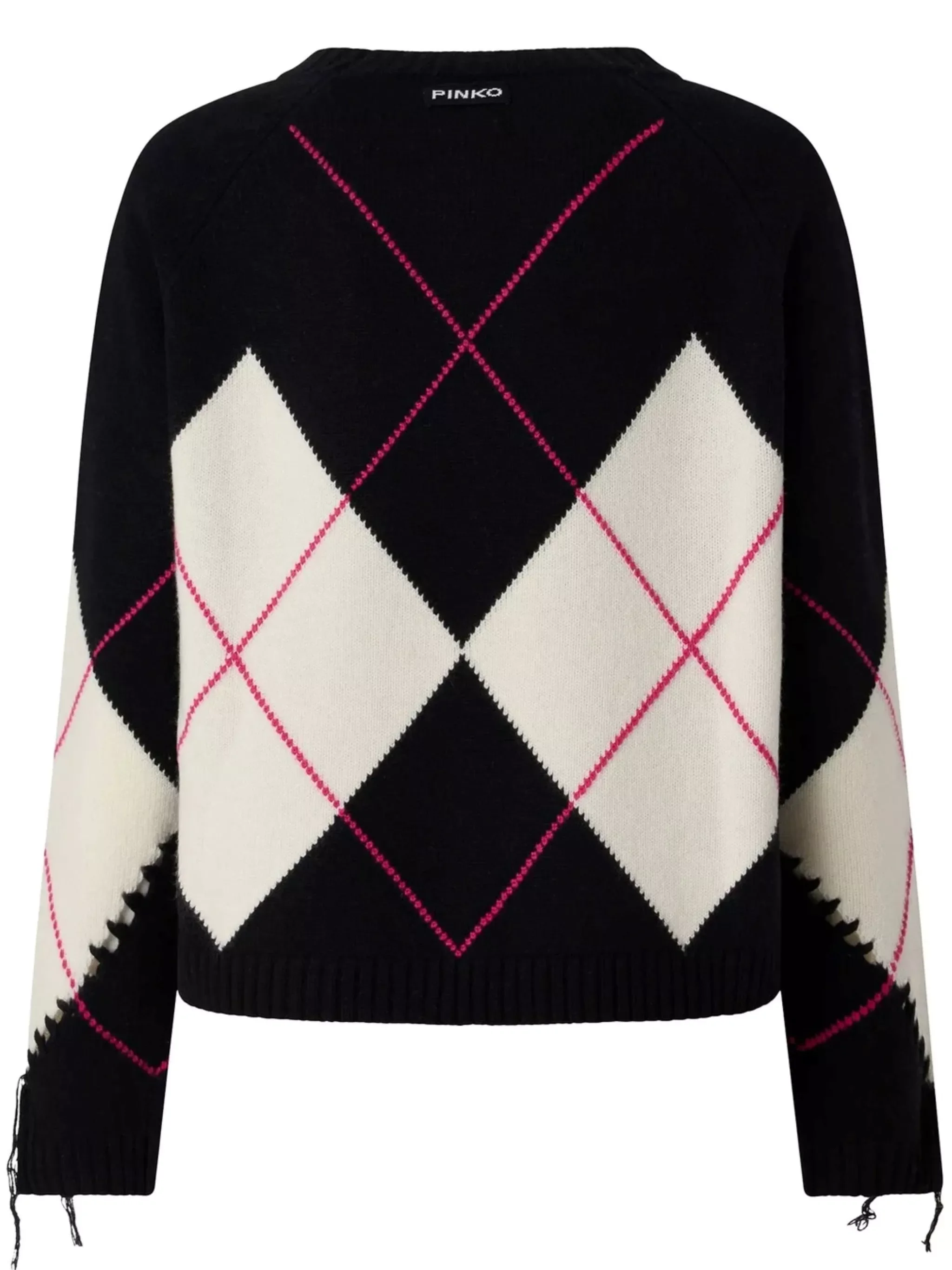 Argyle Knit Sweater - 1