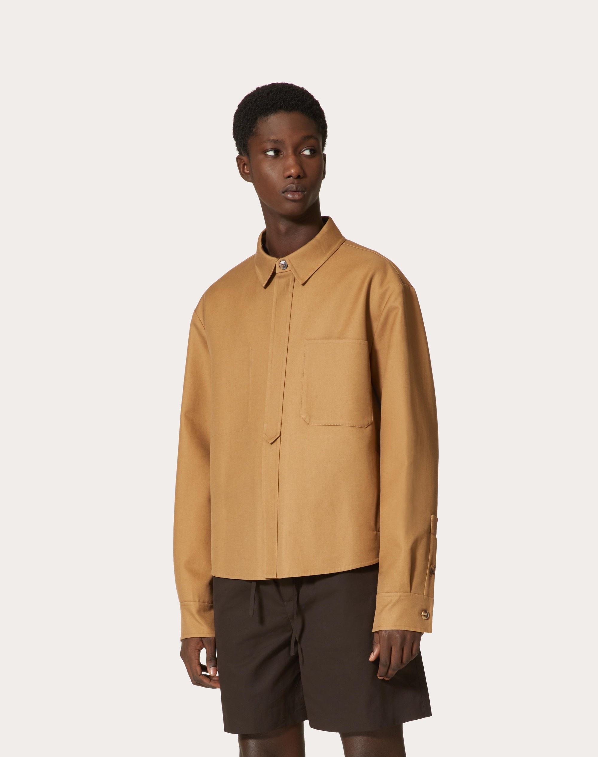 SHIRT JACKET IN LIGHTWEIGHT DOUBLE-FACED COTTON - 3
