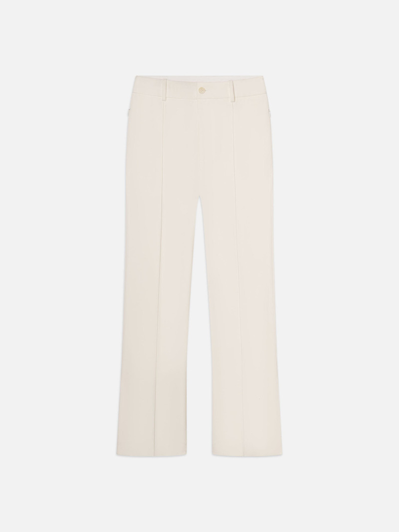 Cropped Kick Flare Trouser in Alabaster 1