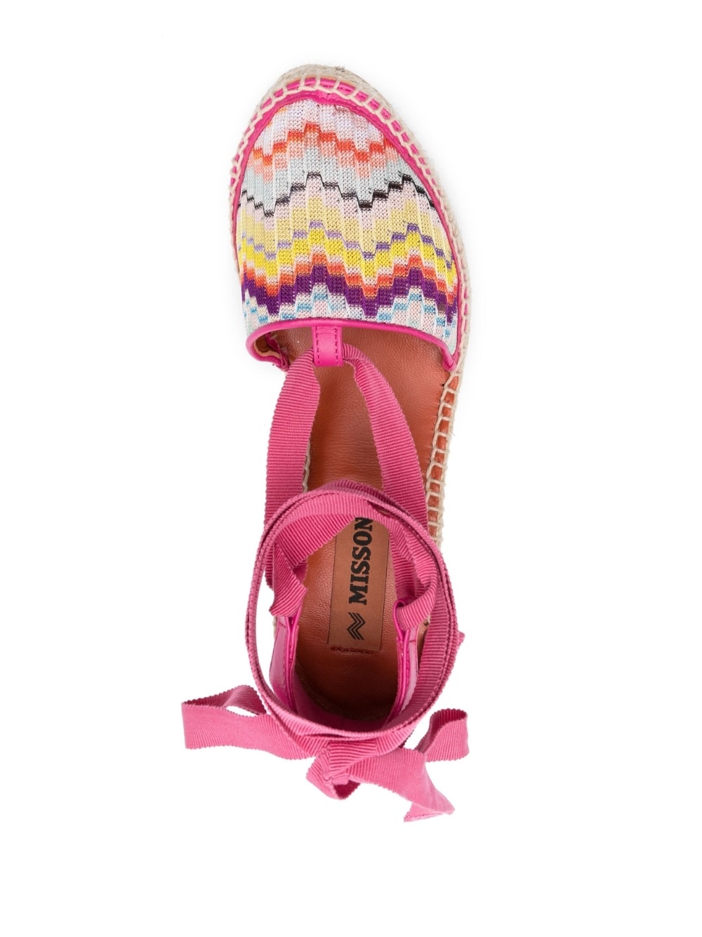 zigzag-woven wedge espadrilles - 4
