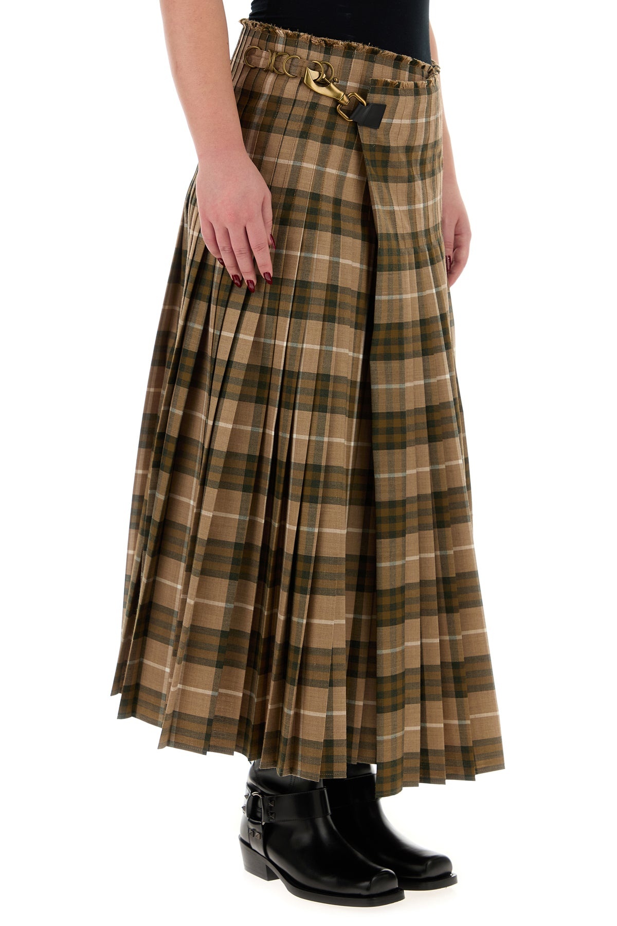 Embroidered polyester blend skirt - 3