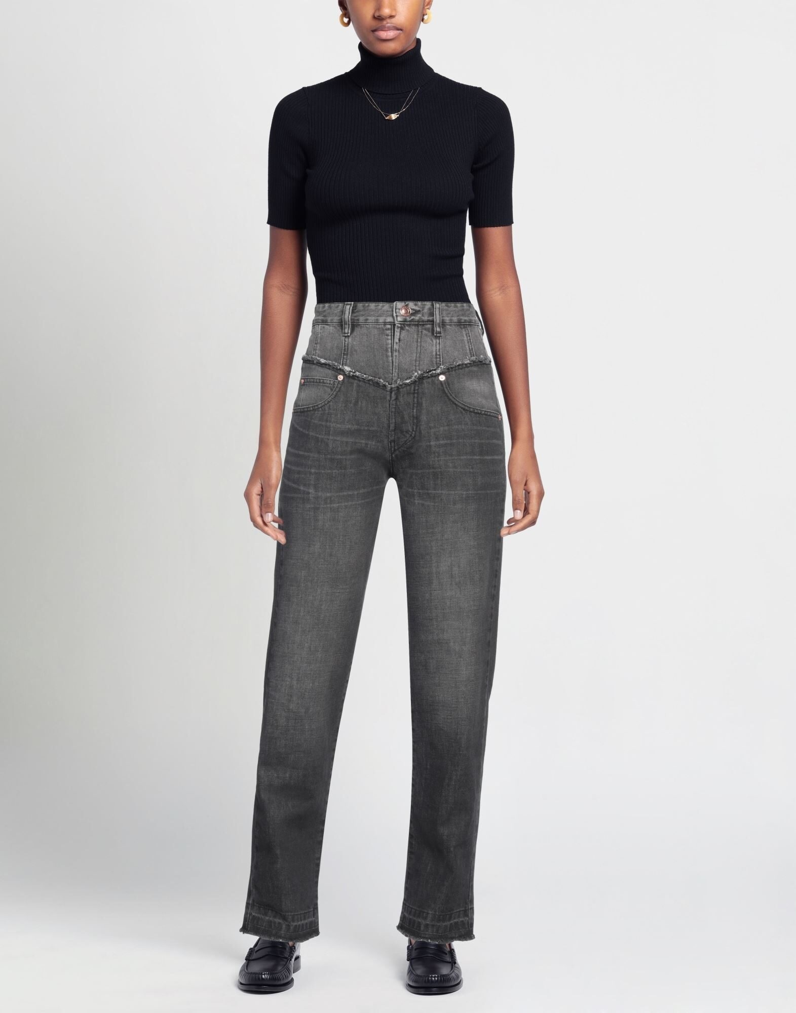 Steel grey Women's Denim Pants - 2