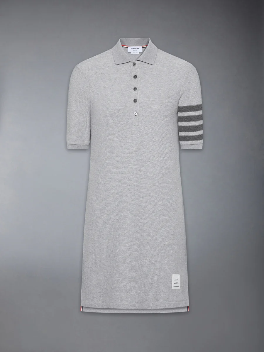 Textured Pique Polo Dress - 1