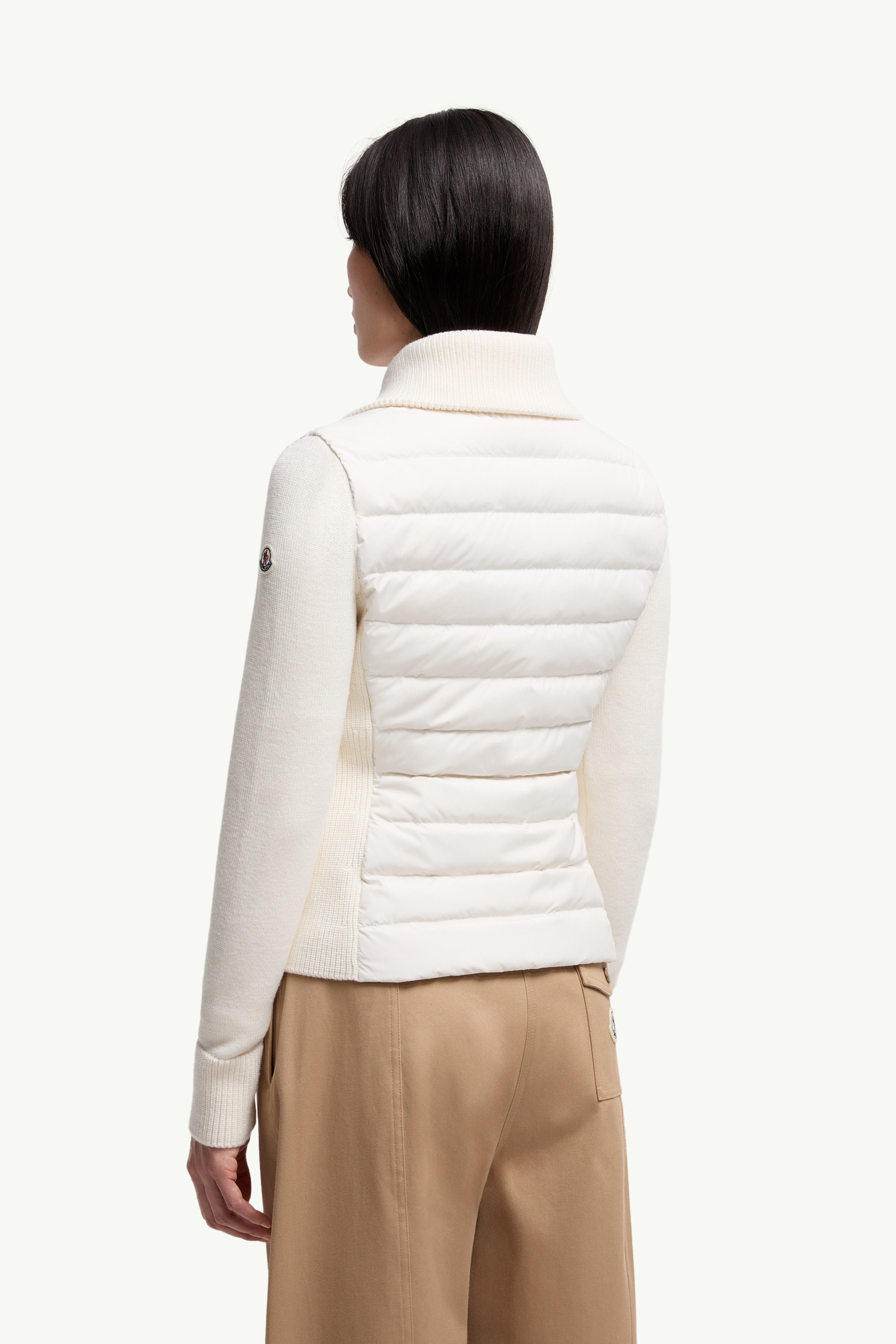 Padded Wool Zip-Up Cardigan - 5