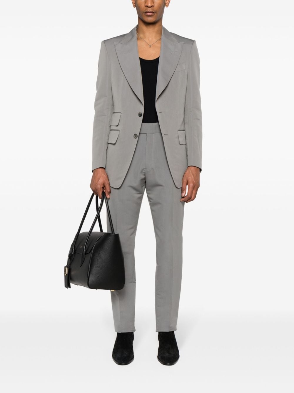 peak-lapels single-breasted blazer - 2
