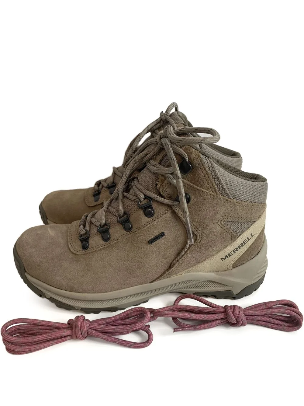 lace-up suede trainers - 1