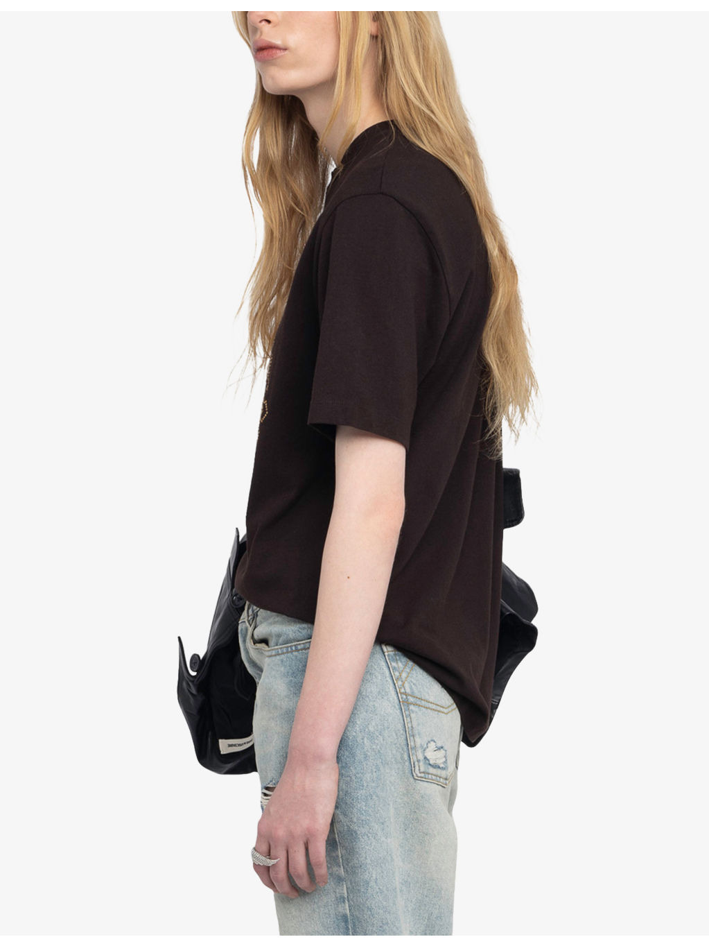 Edwin Rhinestone-Embellished Cotton-Jersey T-Shirt - 3