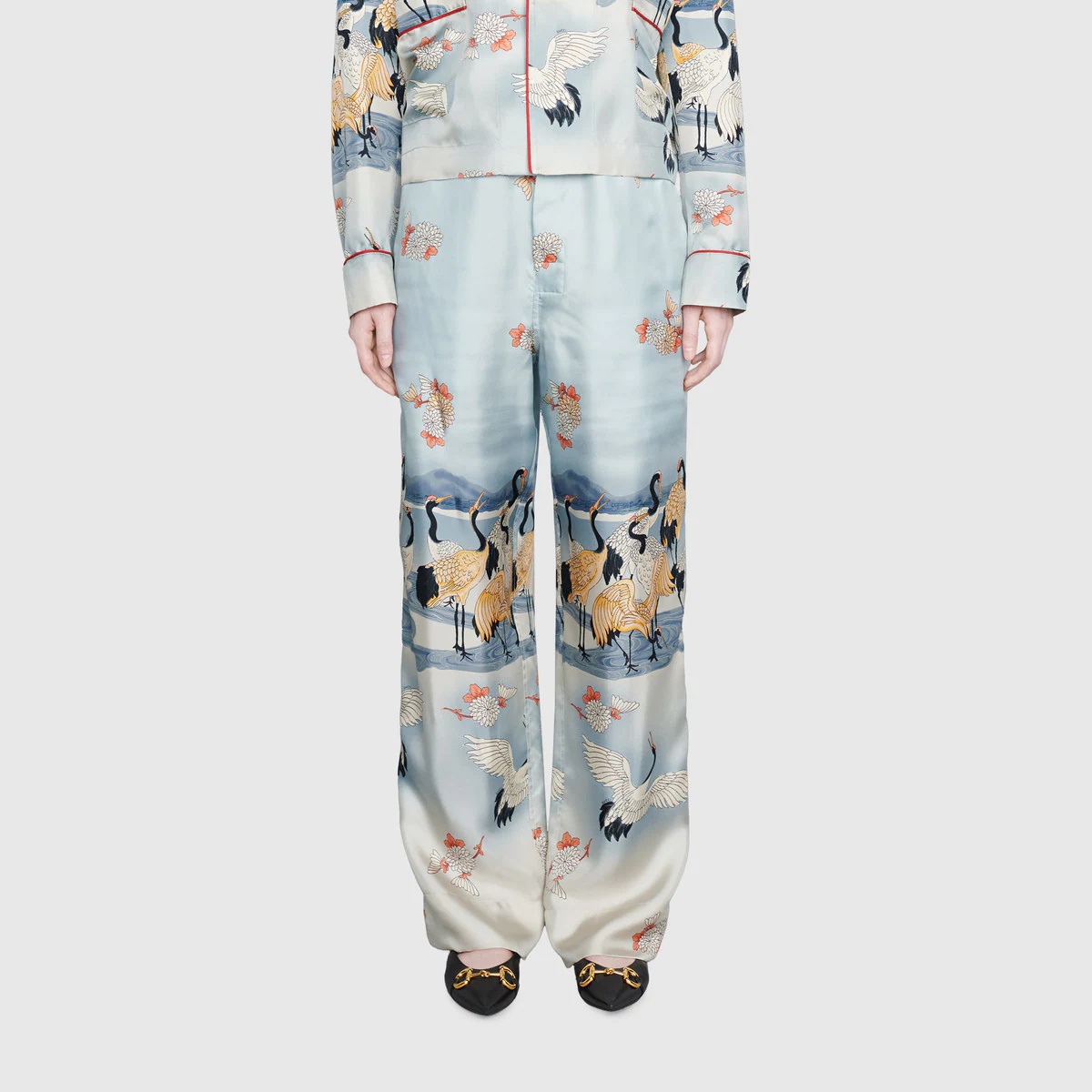 Online Exclusive pond print pajama pant - 3