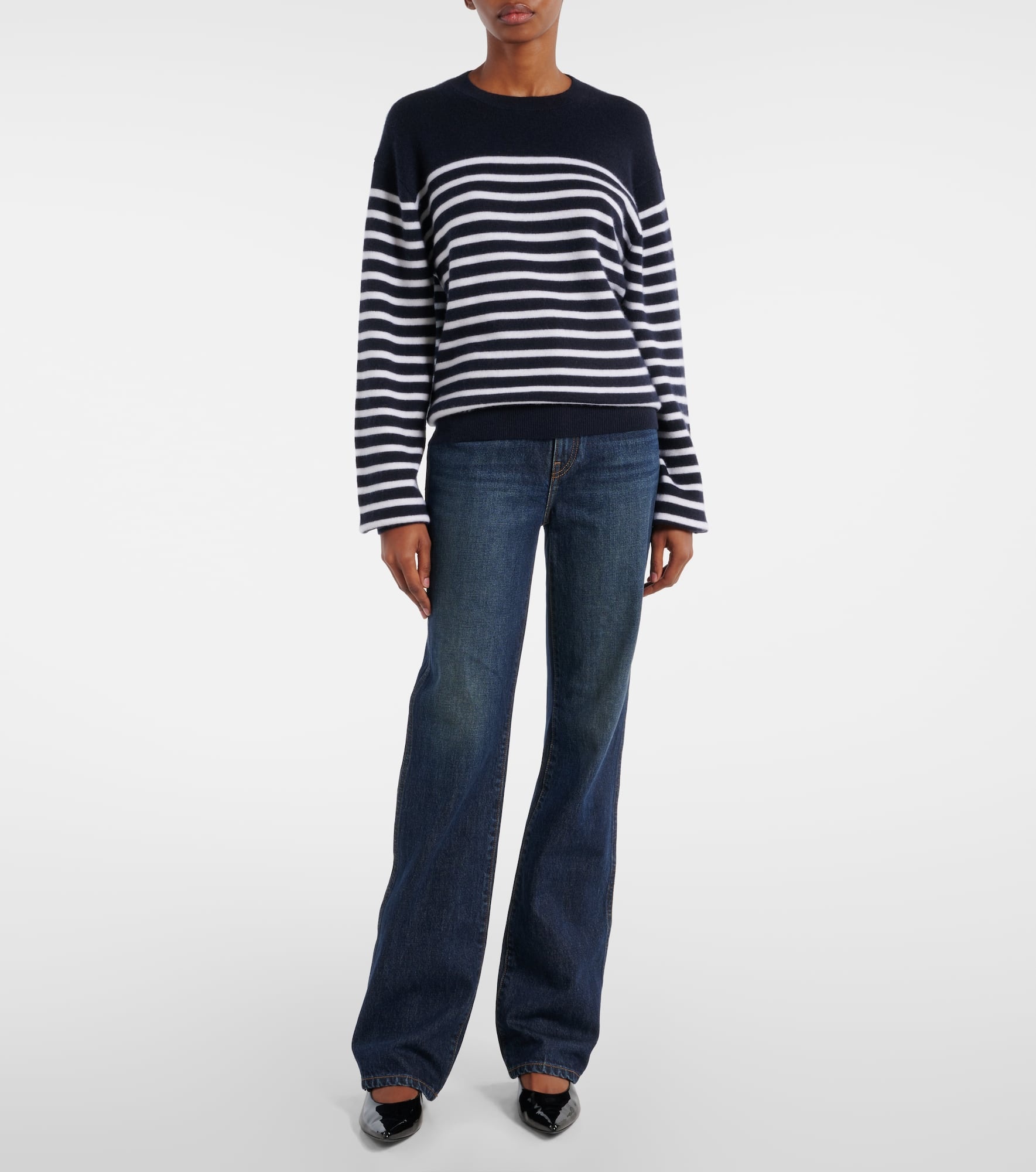 Viola striped cashmere-blend sweater - 2