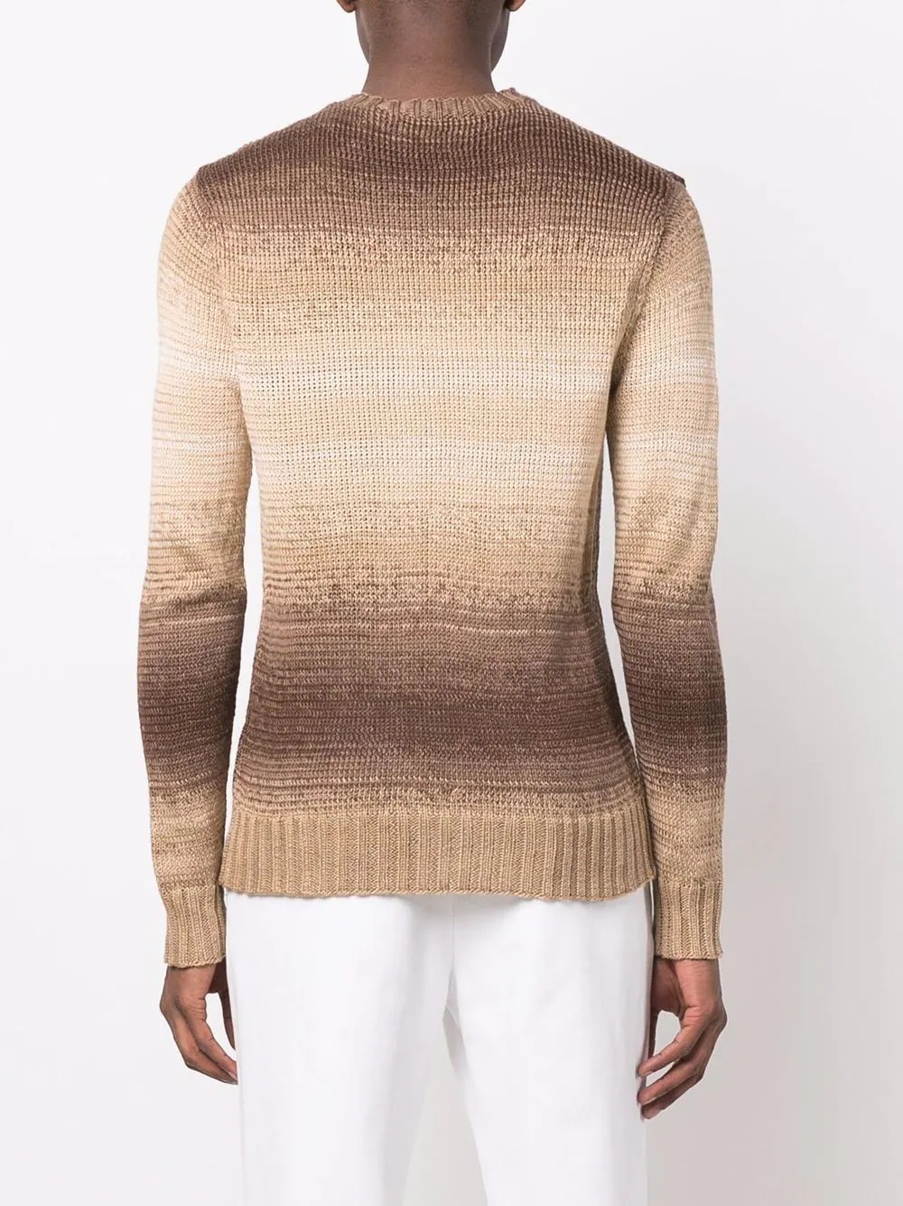 ombré-effect long-sleeved sweater - 4