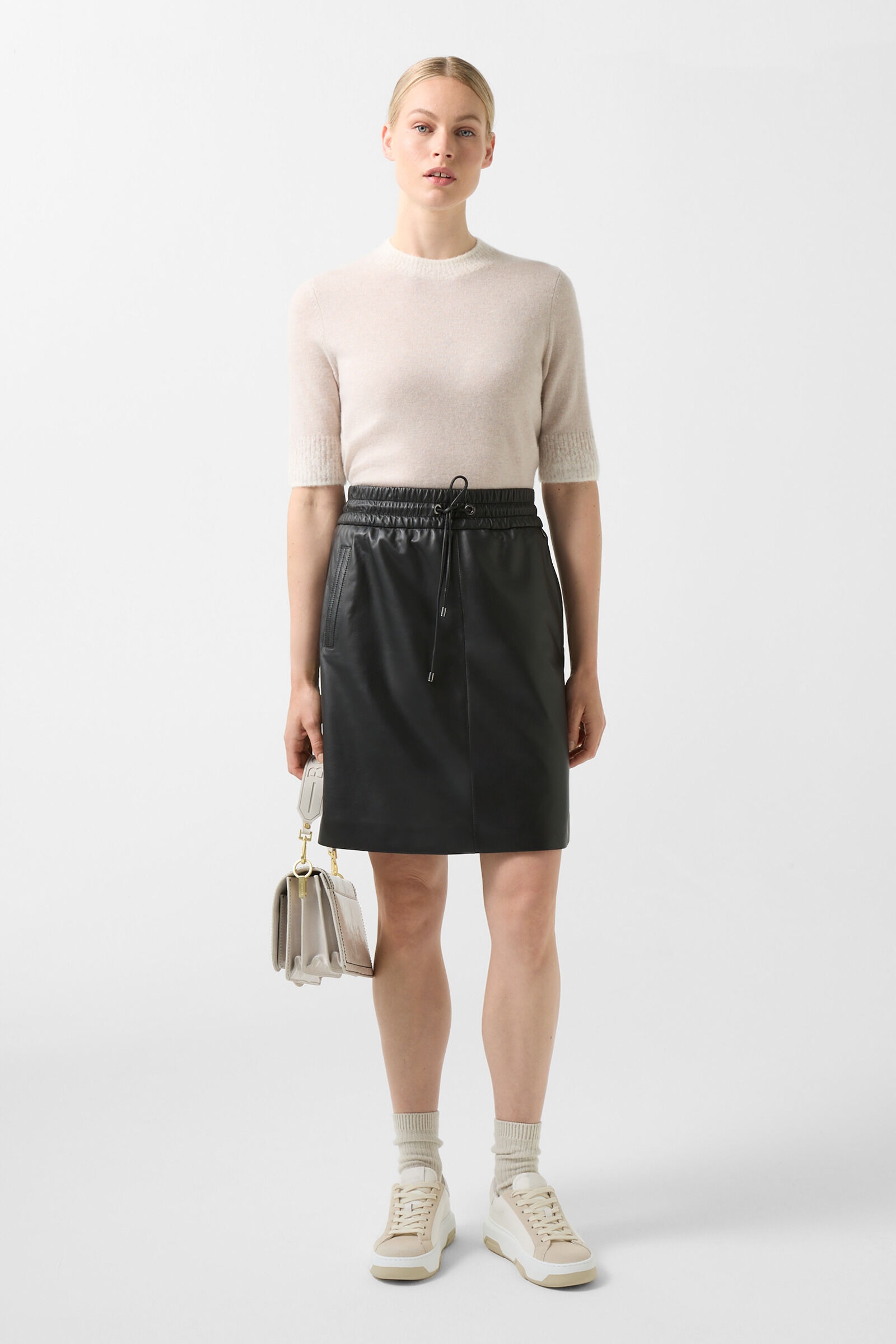 Aurea leather skirt in Black - 4