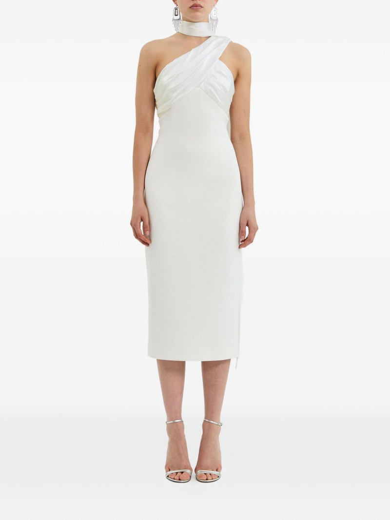 REBECCA VALLANCE satin-draped halter neck dress outlook