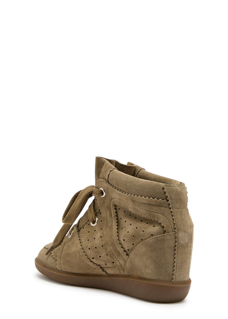 Isabel Marant Étoile Isabel Marant étoile Bobby 50 Perforated Suede Wedge Sneakers outlook