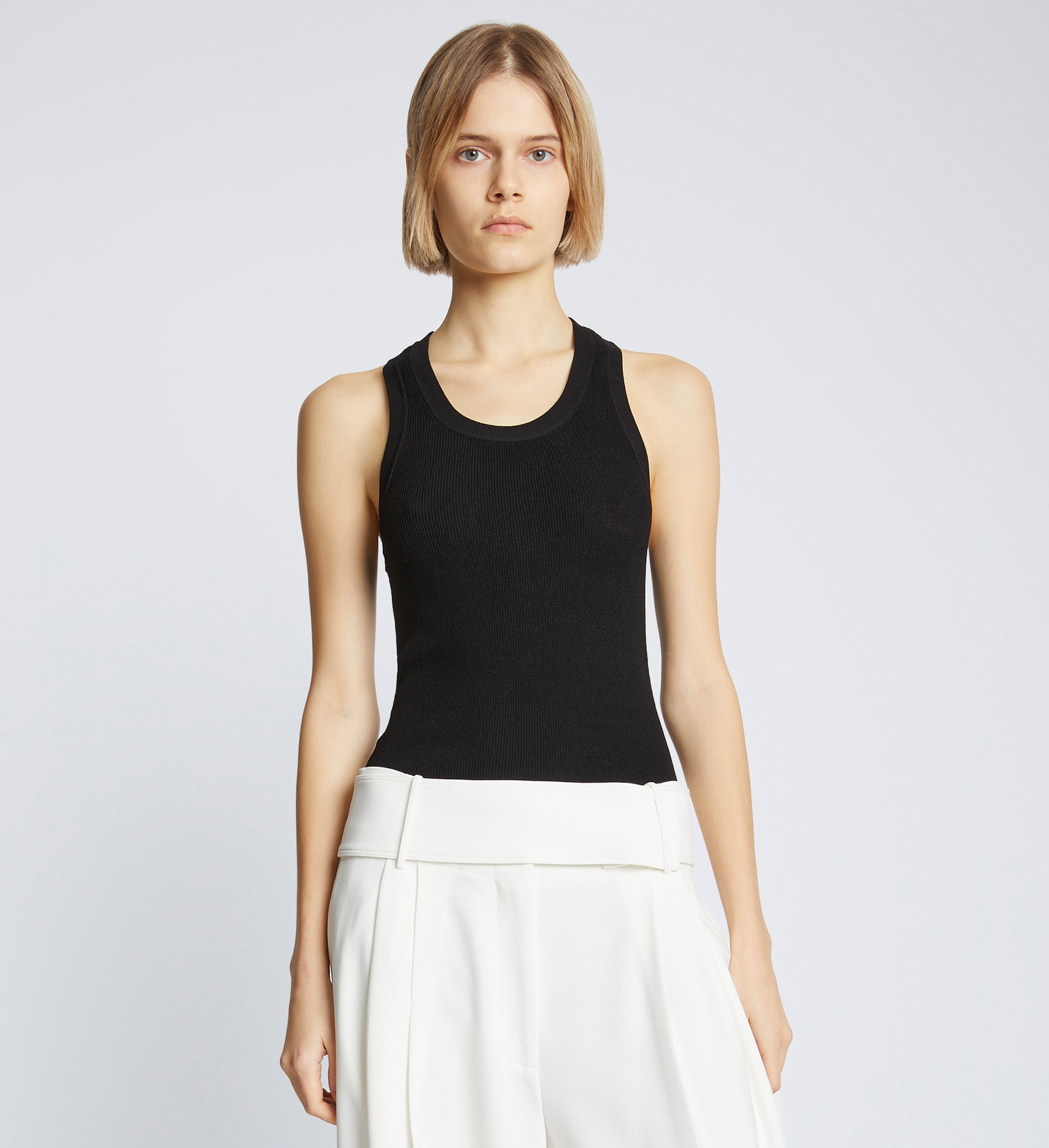 Roberts Knit Tank in Matte Viscose Rib - 2