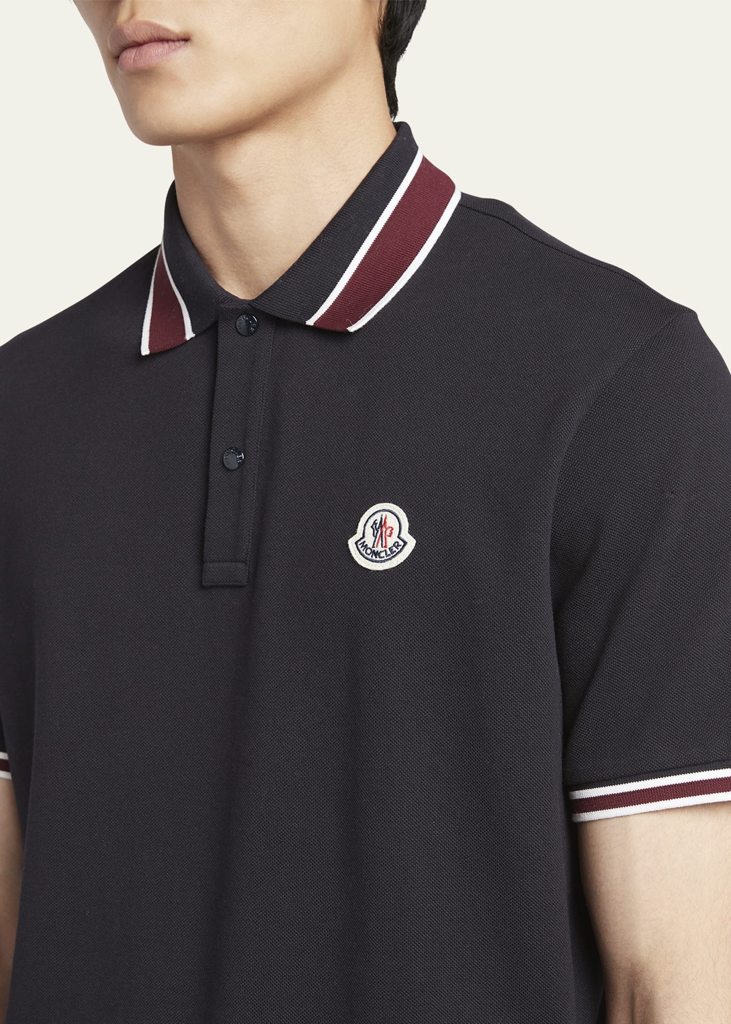 Men's Pique Stripe Polo Shirt - 5