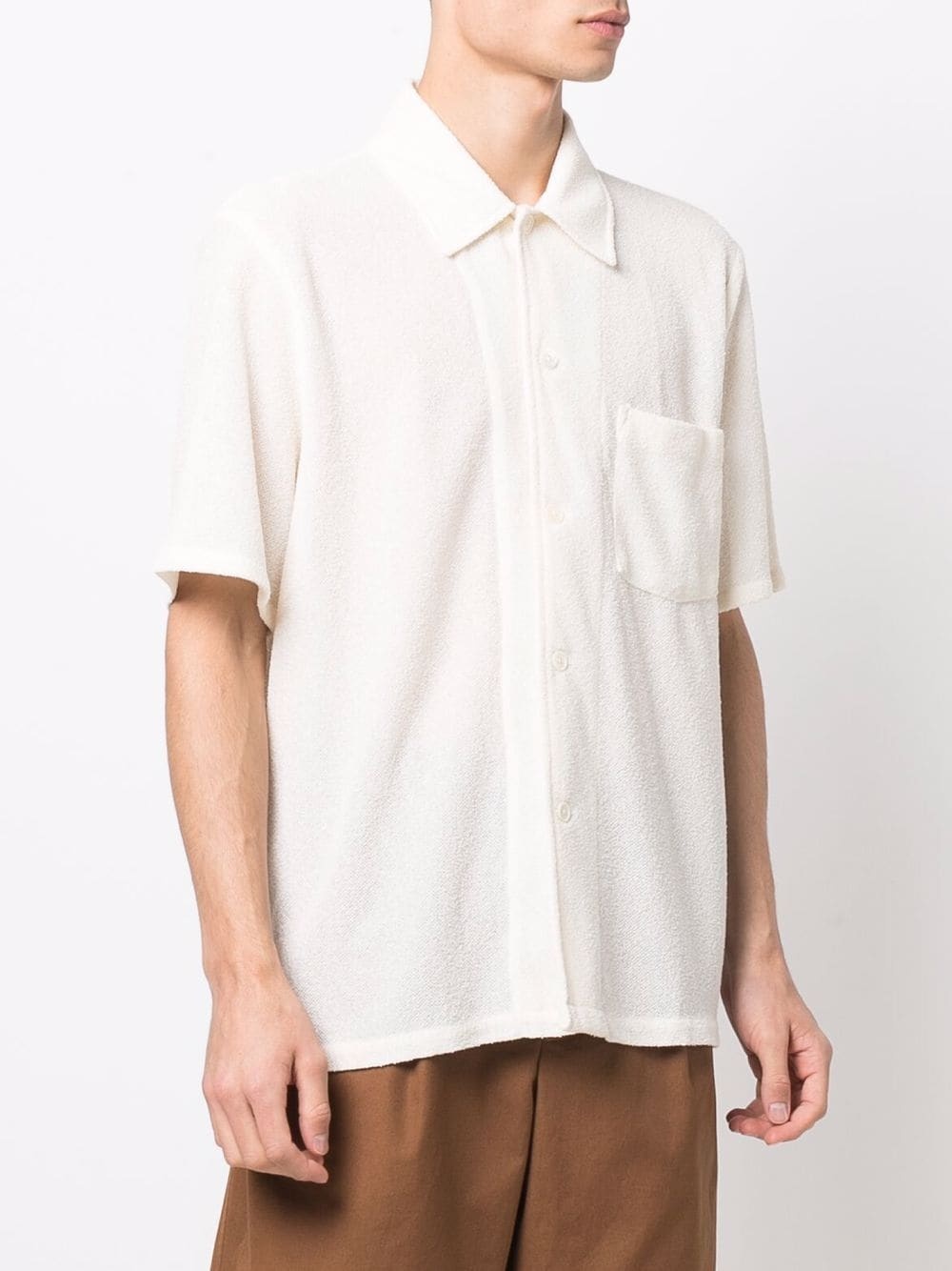 textured-finish short-sleeved box shirt - 3