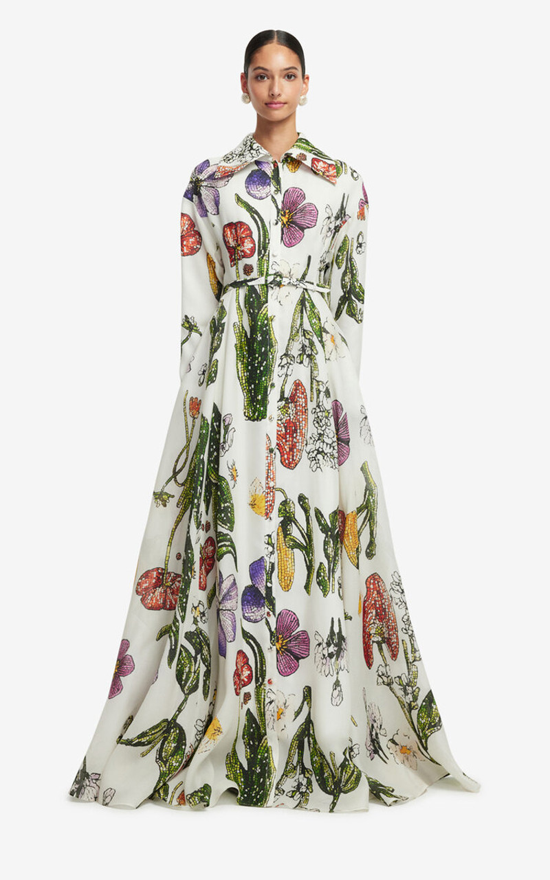 LEO LIN Josephine Silk Gown - Wildflowers multi outlook
